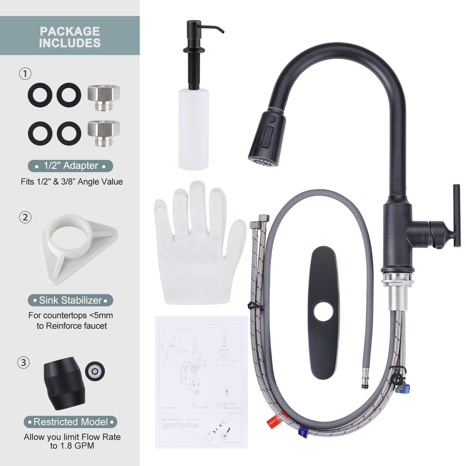 WOWOW 2312701RB-S-LW Kitchen-Faucets - View #3