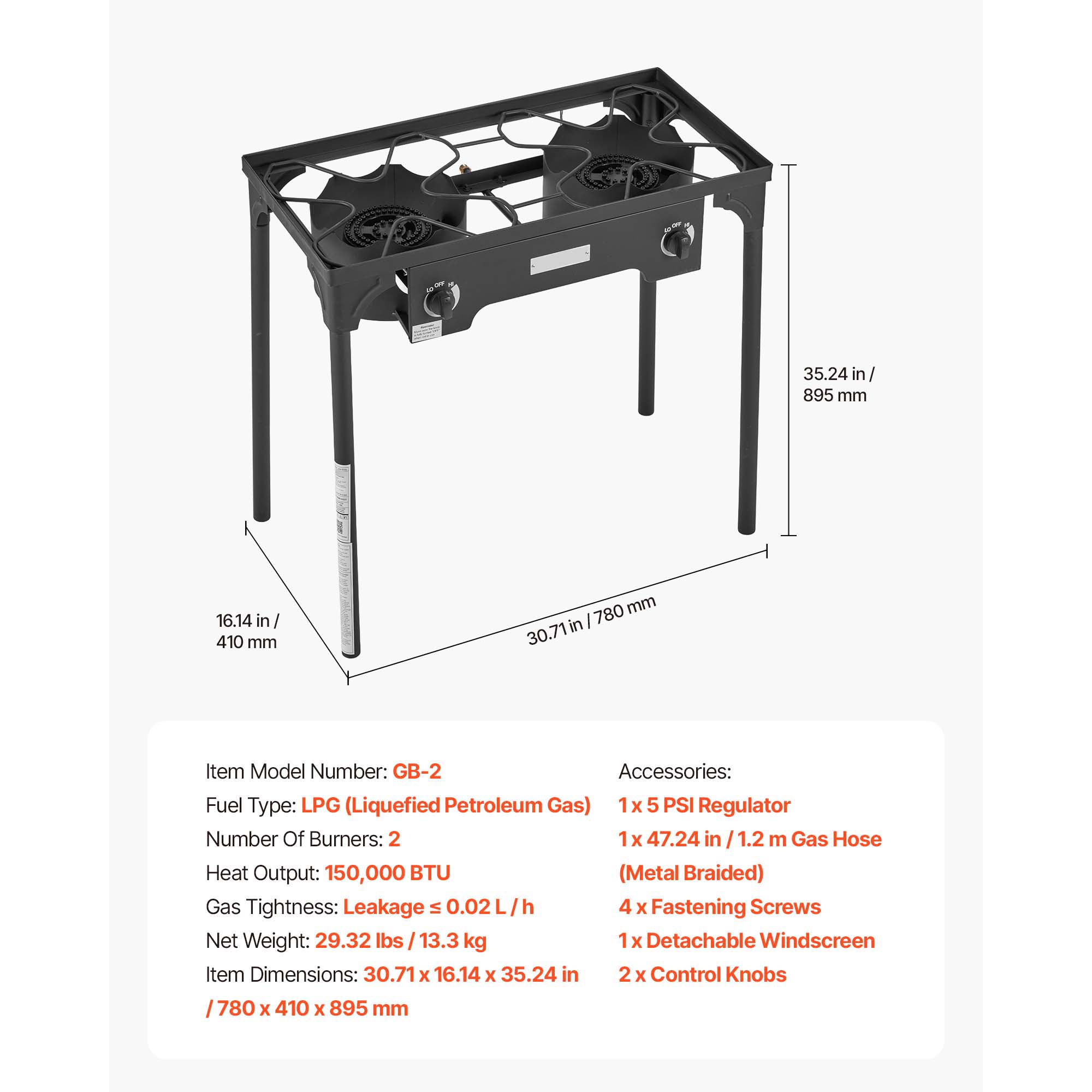 VEVOR SCLSHWRQL2BU17527V0 Outdoor-Burners-Stoves - View #7