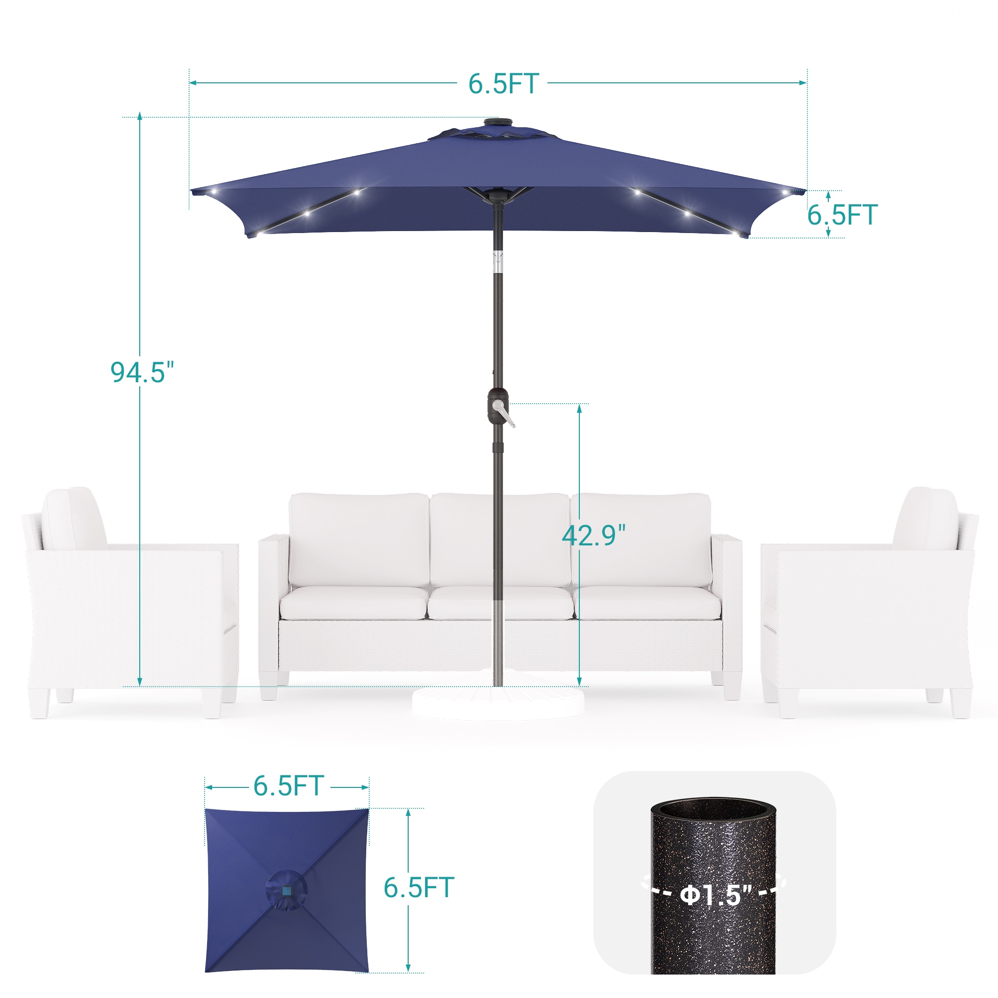 ACEGOSES LW-LED200NY Umbrellas-2 - View #2