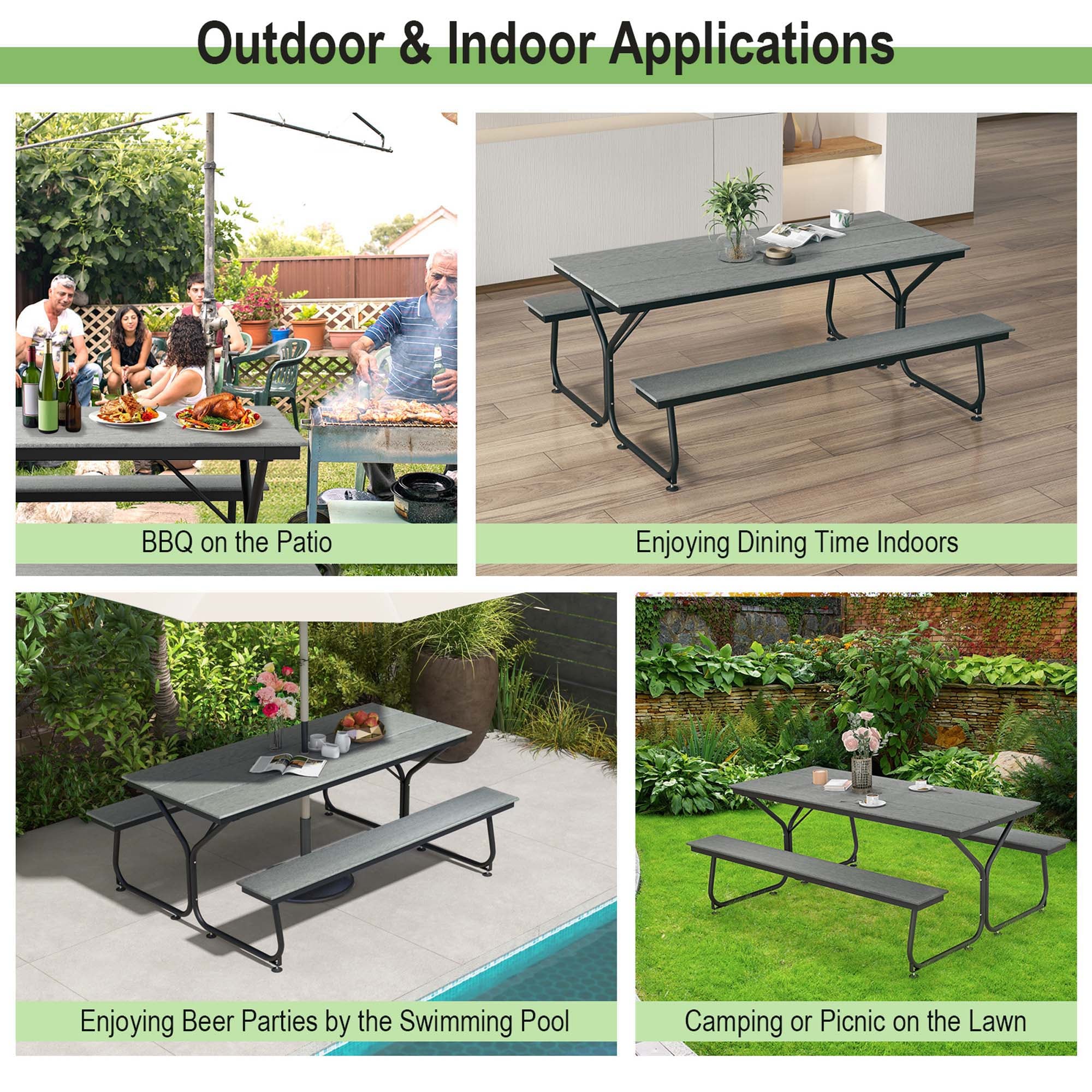 Costway NP11192GR+ benches - View #9