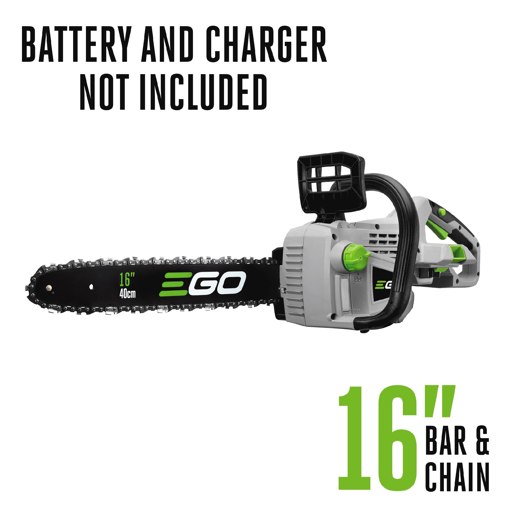  EGO Power+ CS1600 16-Inch 56V Lithium-ion Cordless Chainsaw -  Battery and Charger Not Included : Health & Household