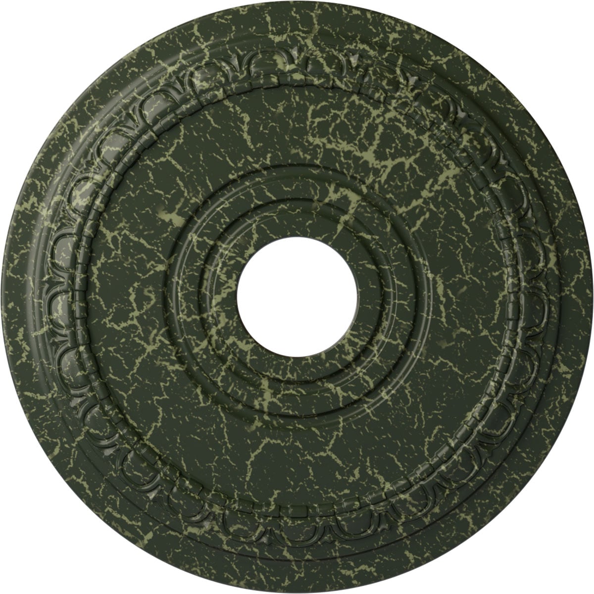Ekena Millwork CM17MUPTC Munich 17.5-in W x 17.5-in L Painted Turtle Crackle Polyurethane Whole Ceiling Medallion