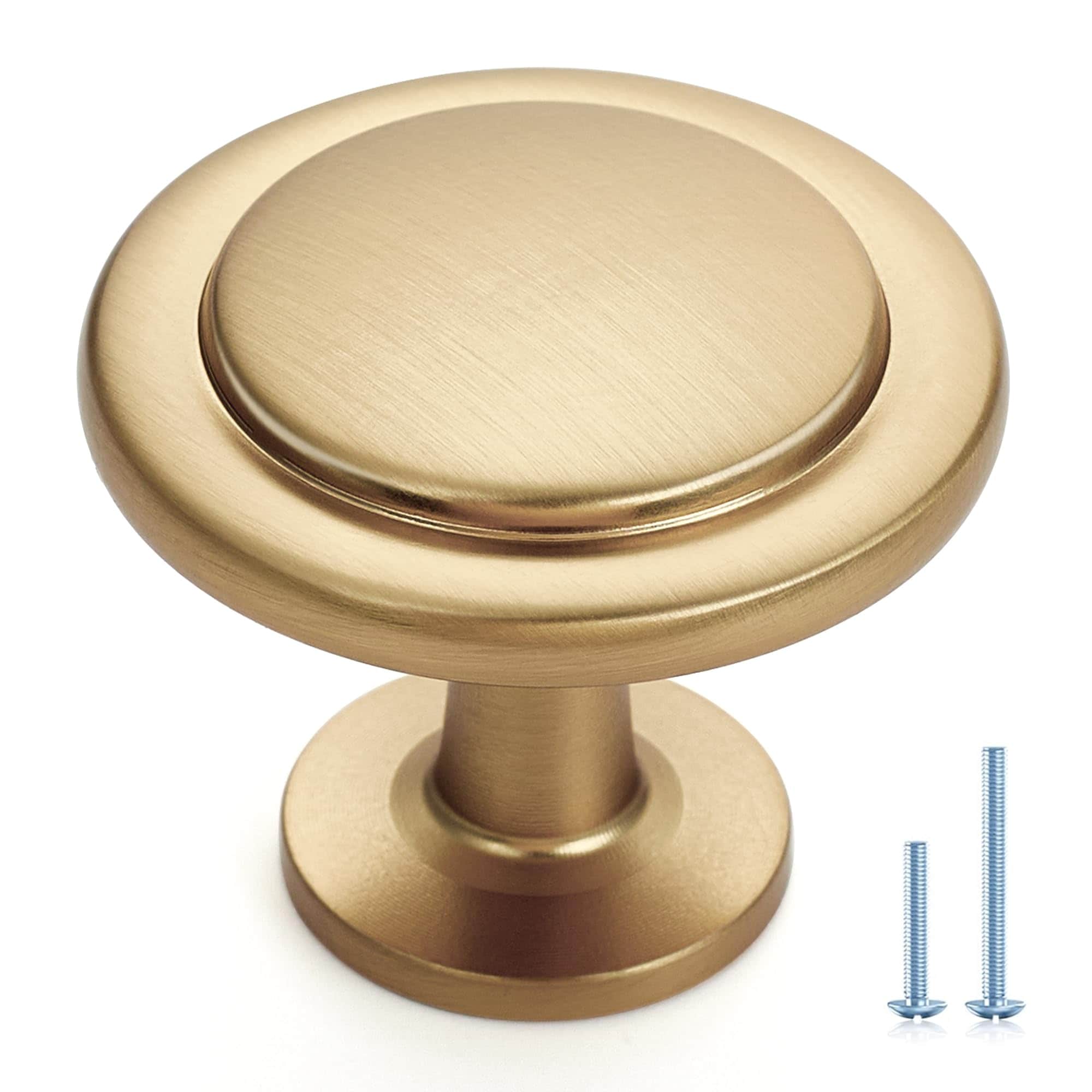 KHKFY  50 Pack Champagne Bronze Cabinet Pulls 1-1/4 in Kitchen Cabinet Knobs Drawer Handles Door Dresser Pulls Hardware durable home and garden