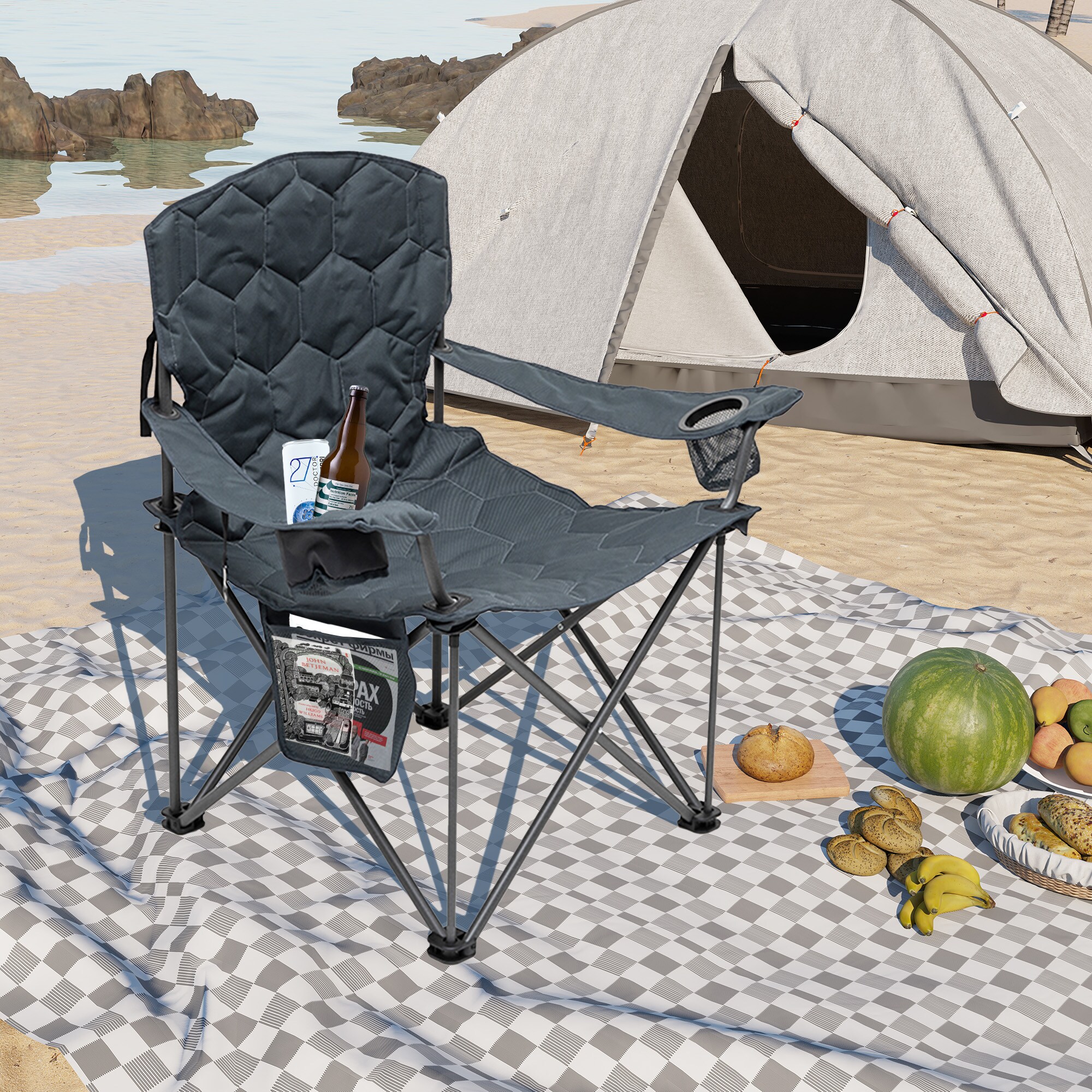 Clihome CL-CCAC2002EGY1 Beach-Camping-Chairs - View #3