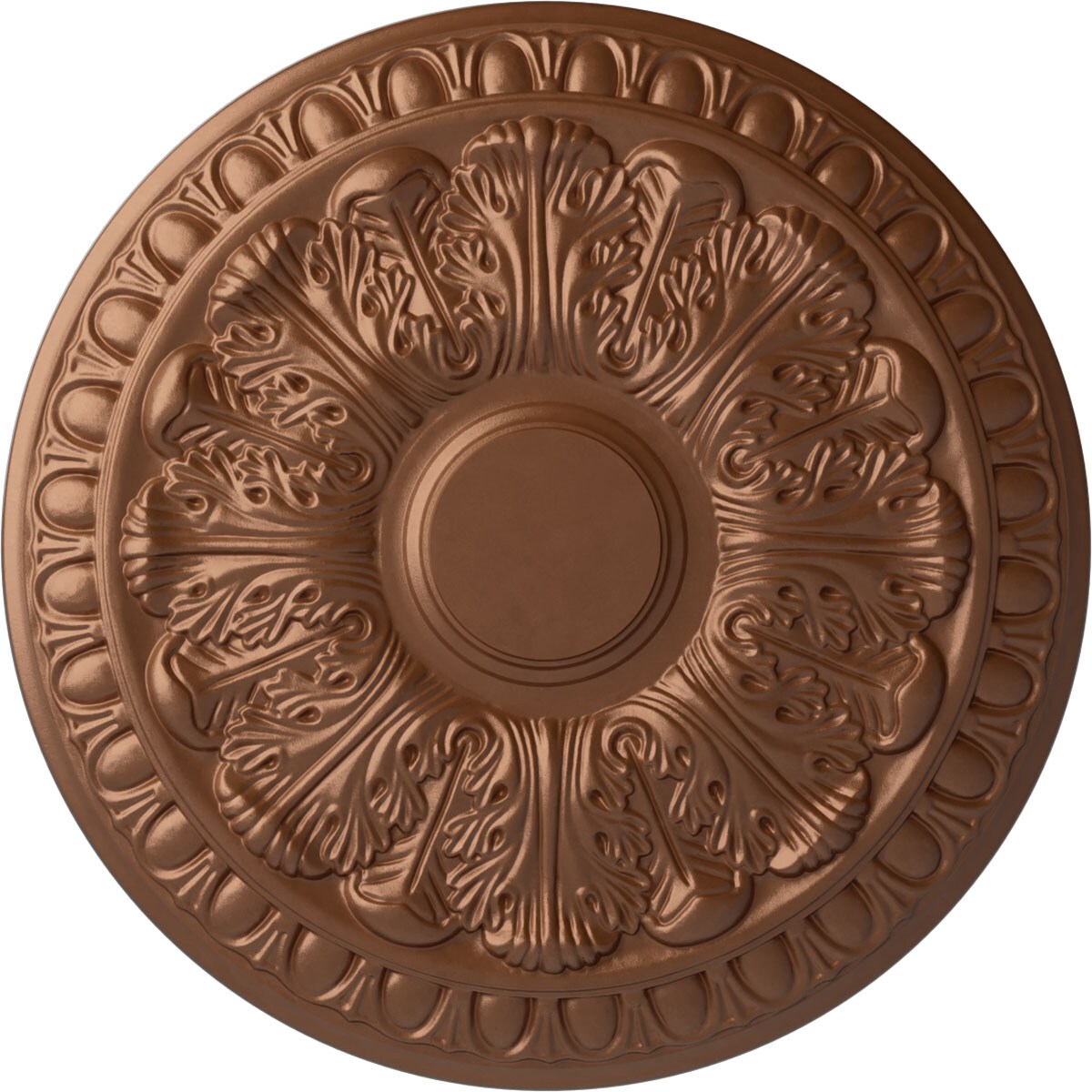 Ekena Millwork CM15CNPOS Colton 15.75-in W x 15.75-in L Painted Polished Copper Polyurethane Whole Ceiling Medallion