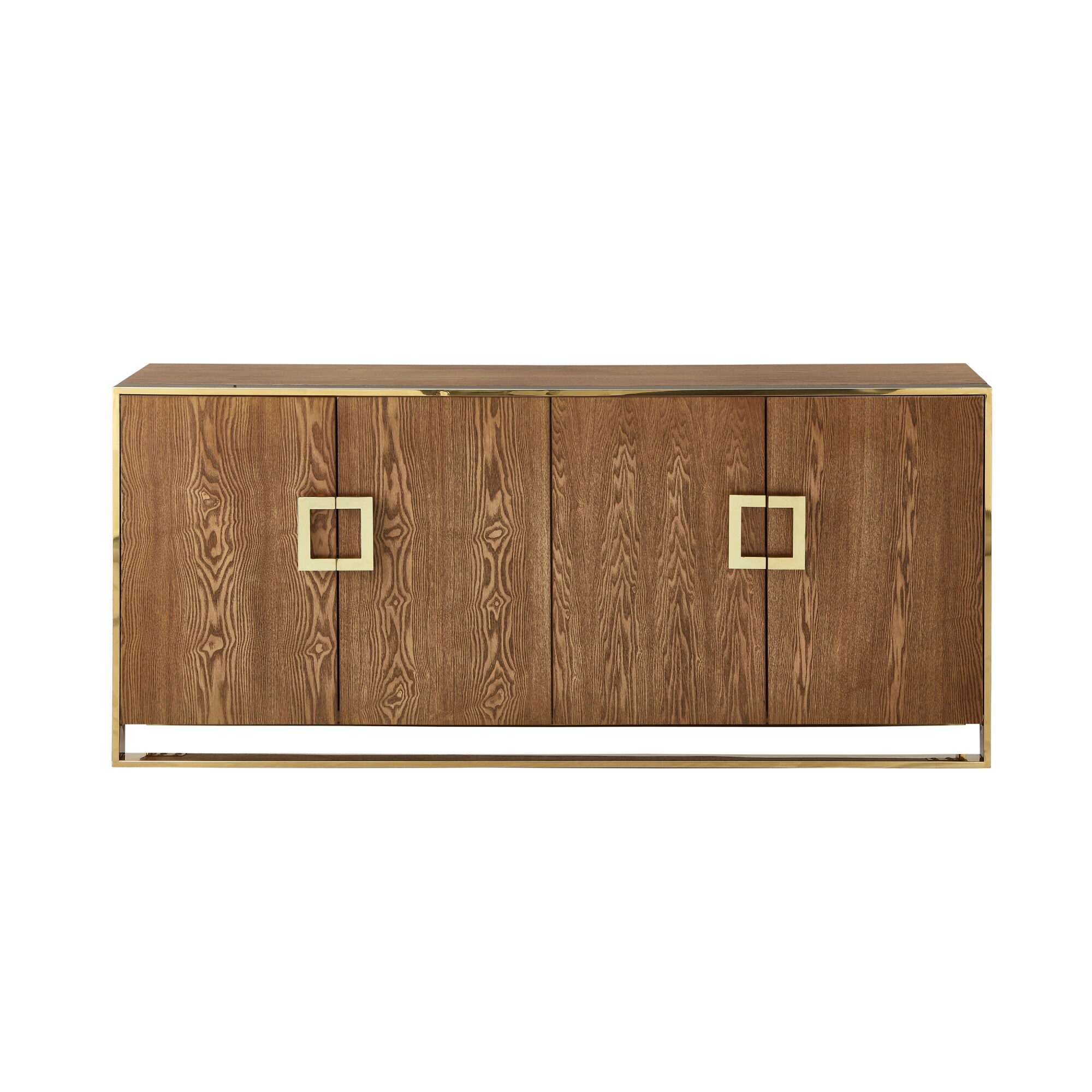 Inspired Home SD133-09AB-LS Ulani Traditional Ash Brown Metal Sideboard