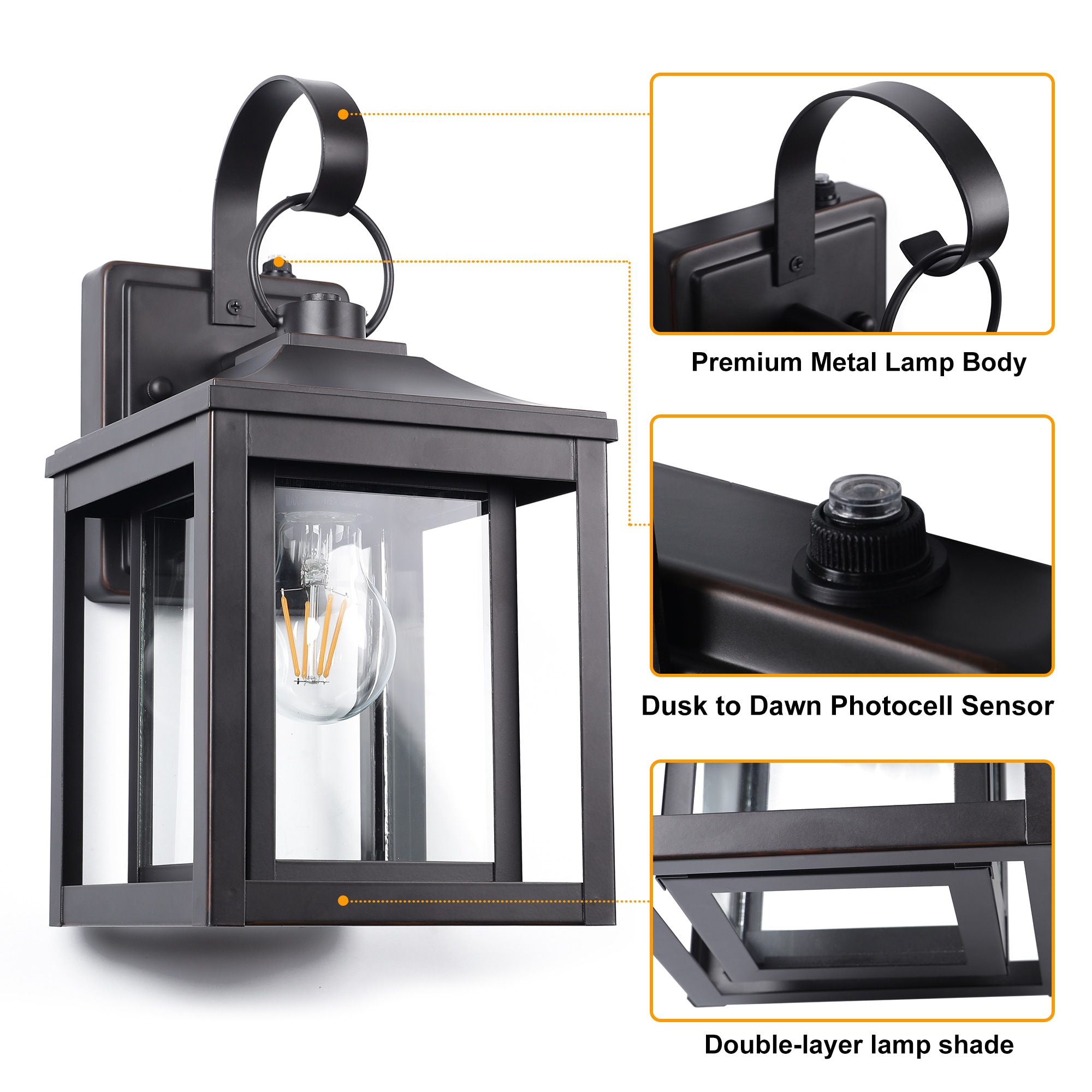 LamQee 06FTL0253ABK Outdoor-Wall-Lighting - View #4