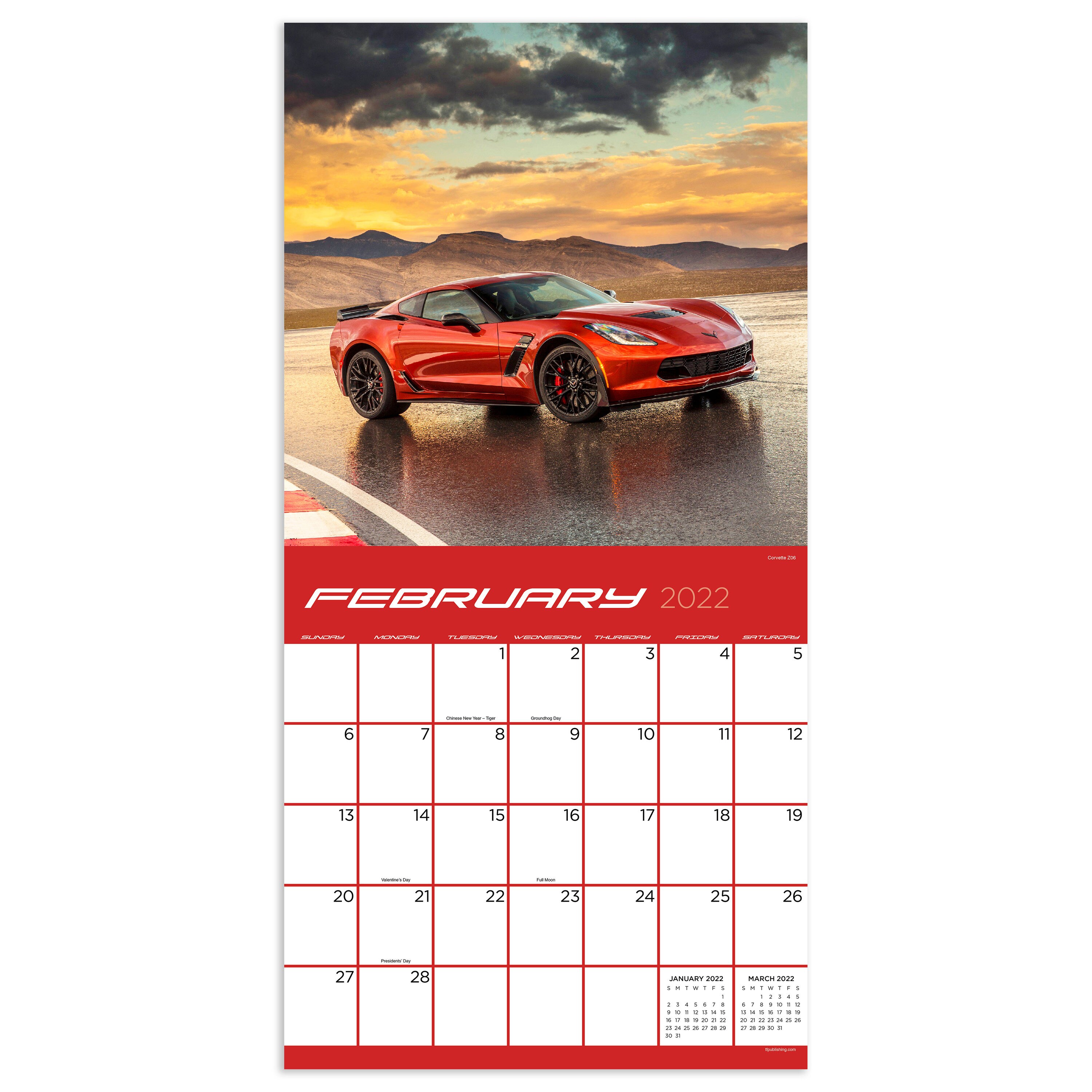 TF Publishing 2022 Corvette Wall Calendar in the Calendars & Planners