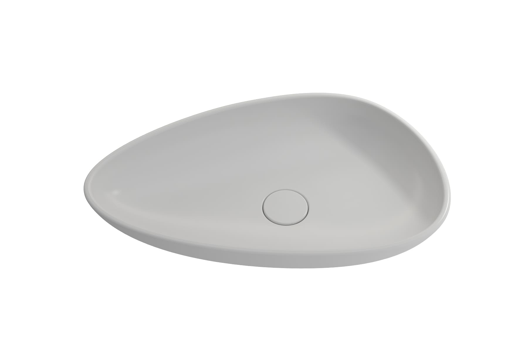 BOCCHI 1114-002-0125 Fire clay Vessel Irregular Modern Matte White Bathroom Sink ( 23.25-Inches x 14.5-Inches )