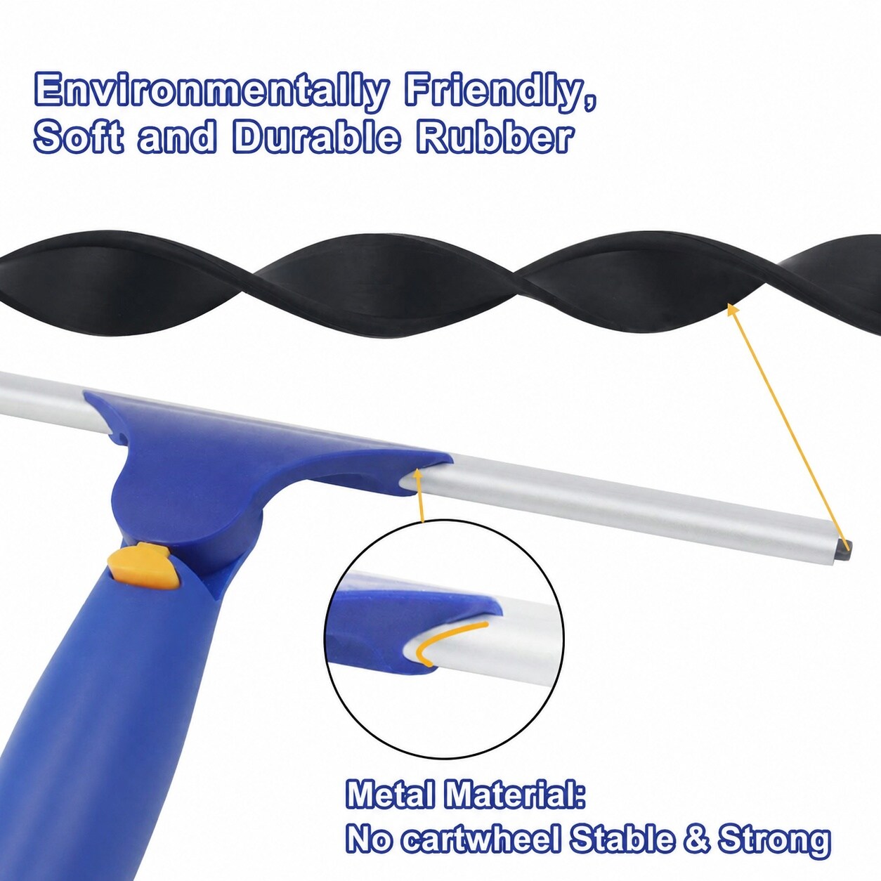 AOIZGMY Window Squeegee Cleaning Kit 60 to 72 Inch Stainless Steel Pole ...