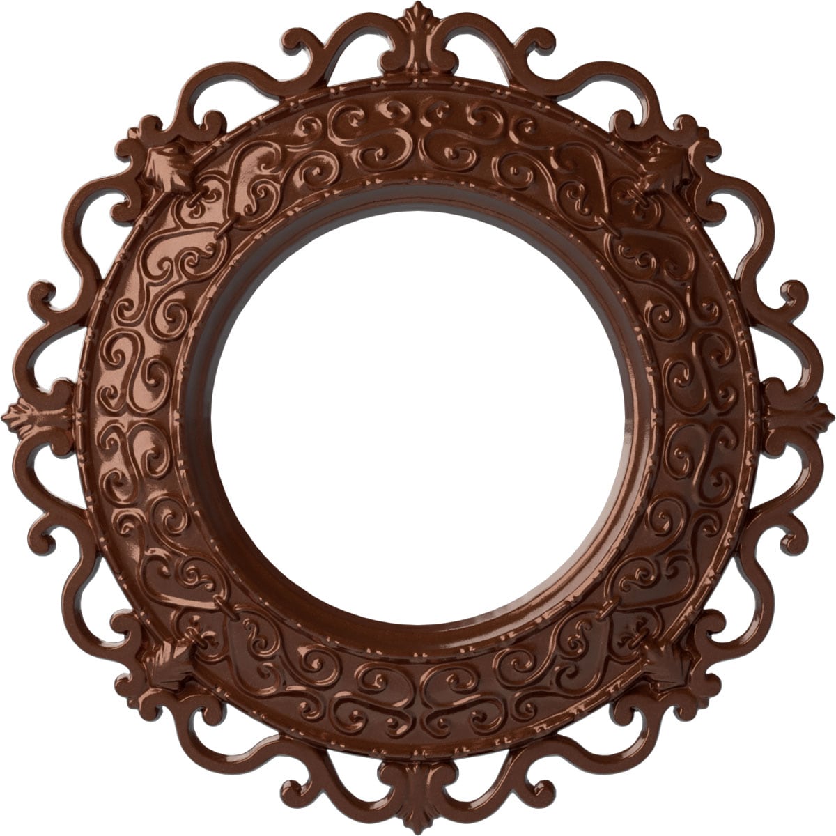 Ekena Millwork CM13ORCPS Orrington 13.25-in W x 13.25-in L Painted Copper Penny Polyurethane Whole Ceiling Medallion