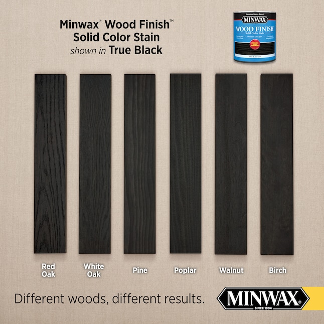 Minwax Wood Finish Water-Based True Black Mw274 Solid Interior