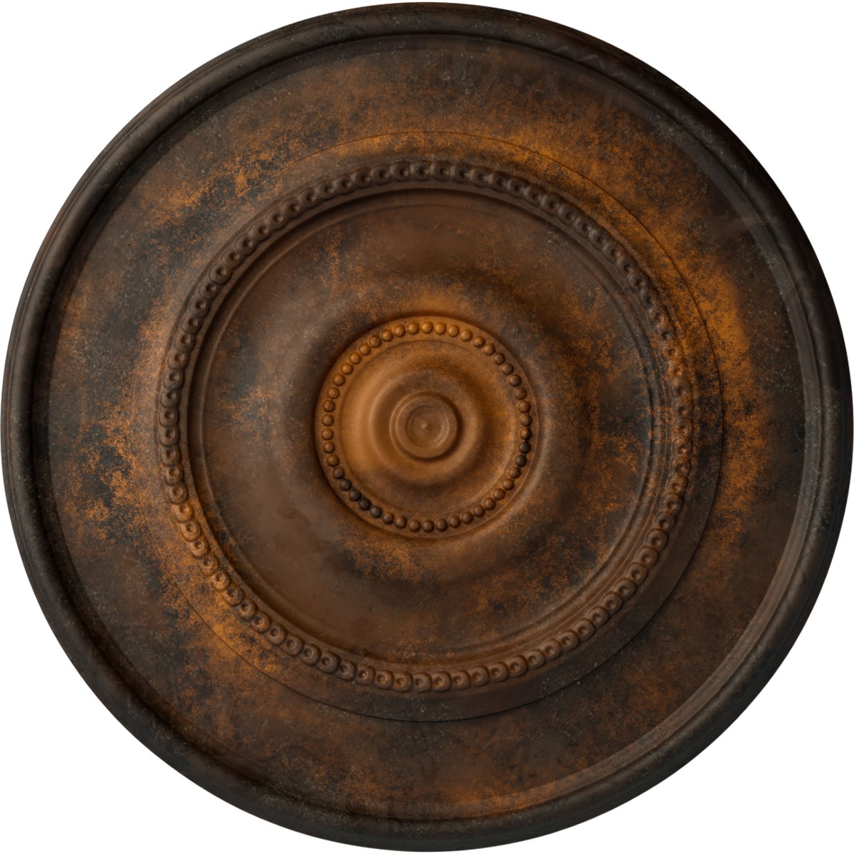 Ekena Millwork CM24RERUS Traditional Reece 24.375-in W x 24.375-in L Painted Rust Polyurethane Whole Ceiling Medallion
