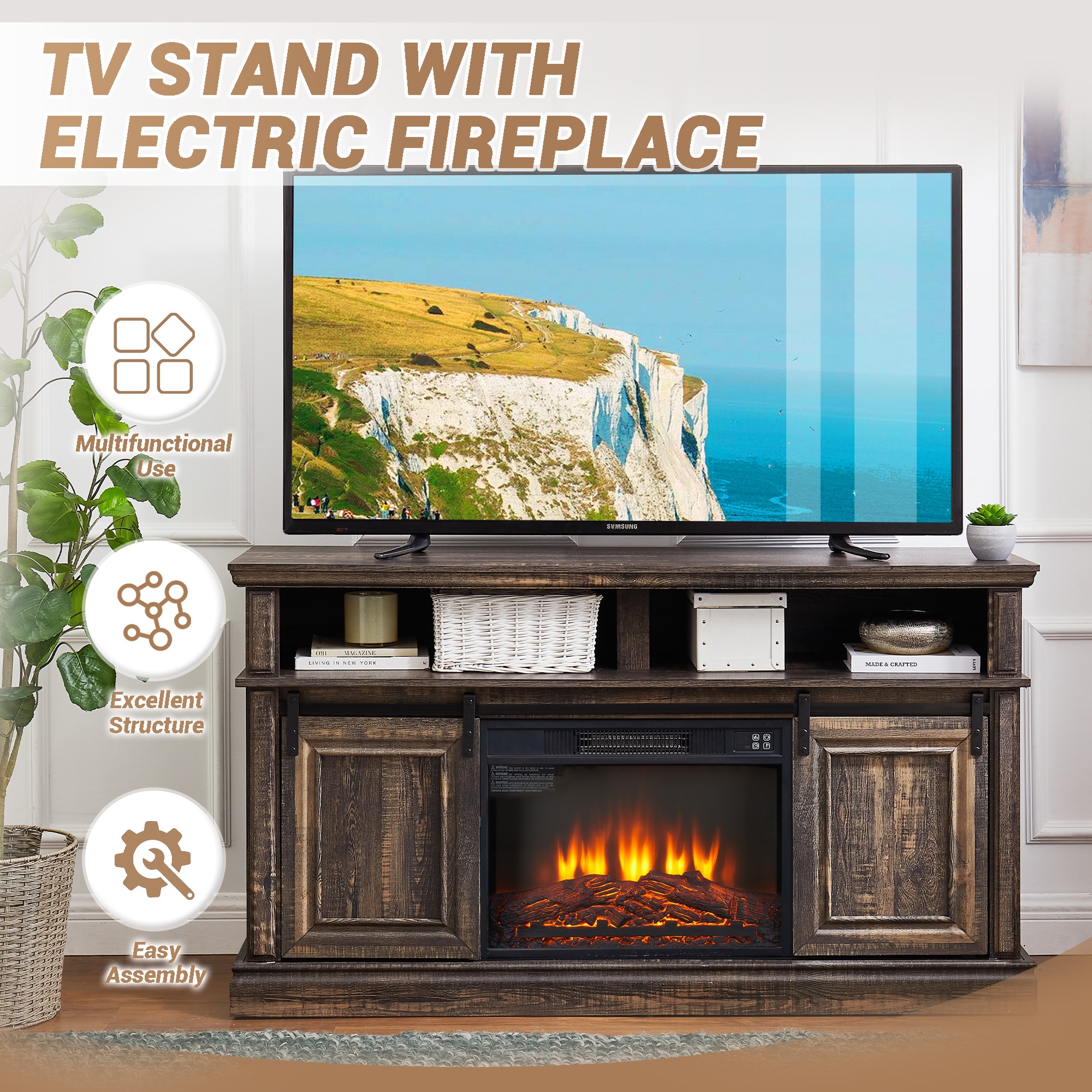 Fun Orange FUNS2TS06 Electric-Fireplaces - View #3