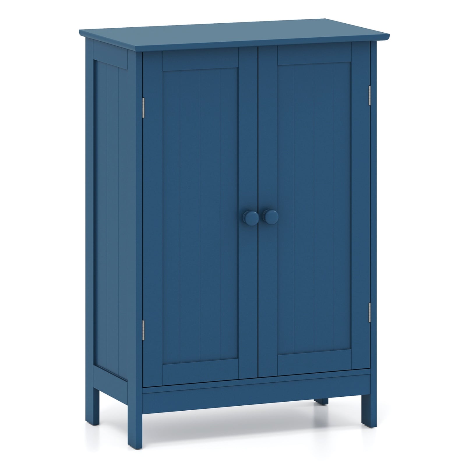 SUGIFT 2-Door Freestanding Wooden Bathroom Cabinet with Adjustable Shelf and Magnetic Door Catch - 34-in Tall Floor Cabinet Green #ZMLW014SUGHY2186