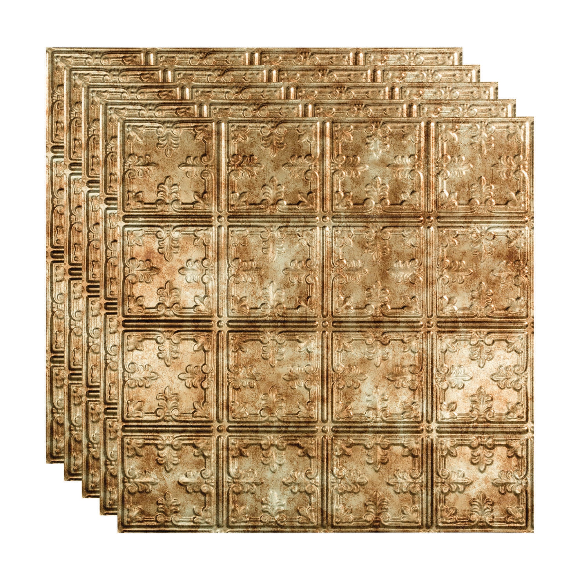 Fasade 2-ft x 2-ft Traditional 10 Bermuda Bronze PVC Drop Ceiling Tile ...