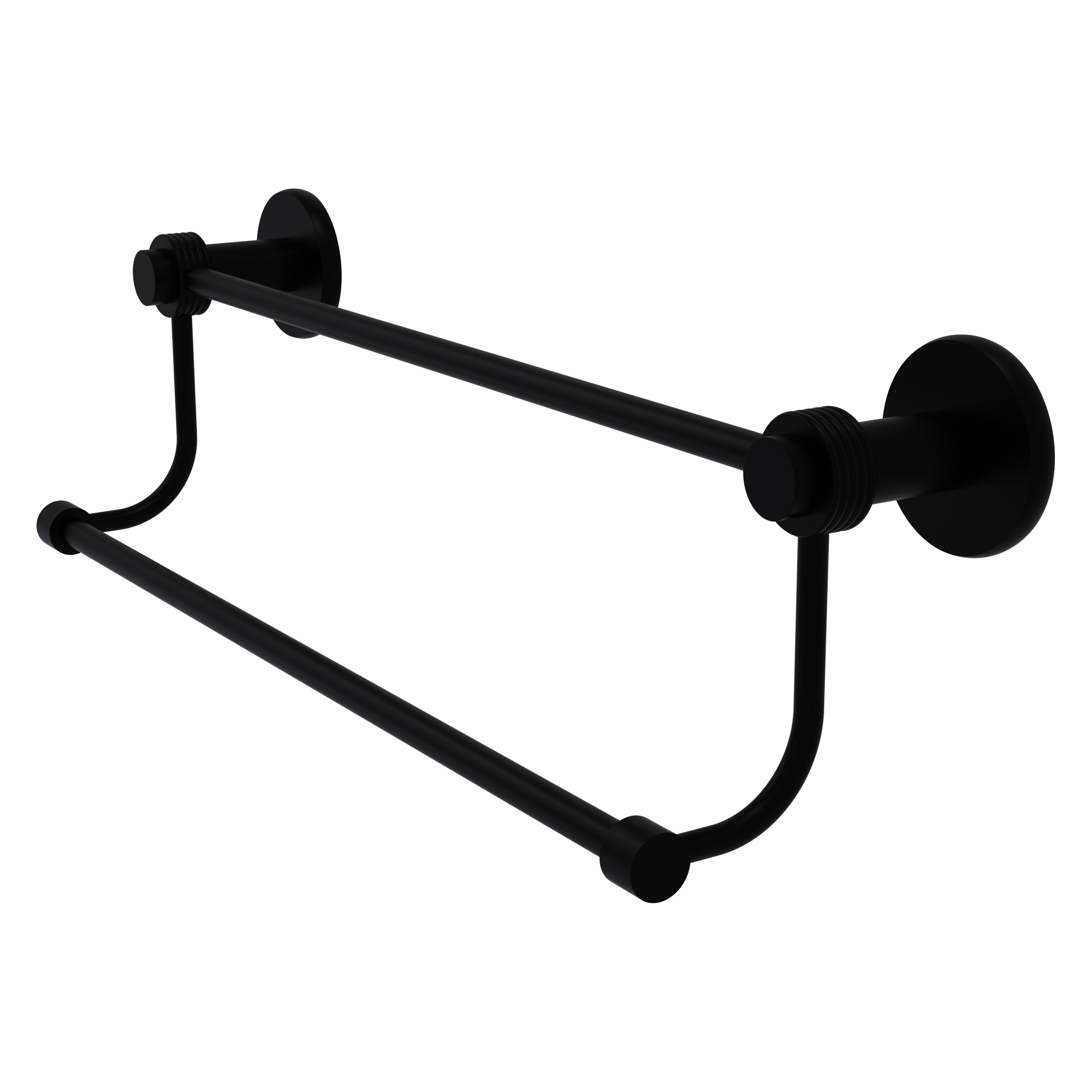 Allied Brass 9072G/24-BKM Mercury 24-in double Matte Black Wall mount Double Towel Bar