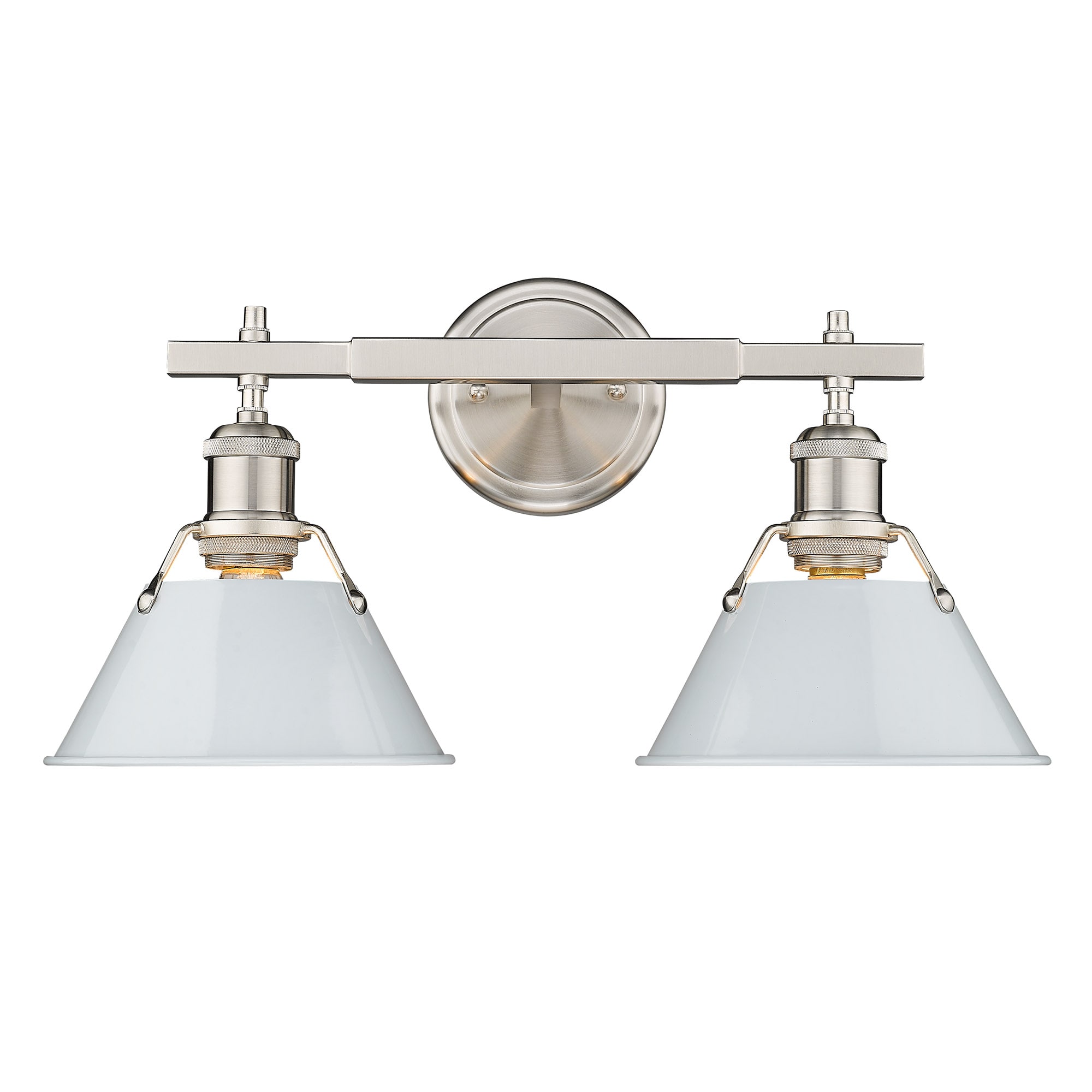 Golden Lighting Orwell 18.25-in 2-Light Pewter Transitional Vanity ...