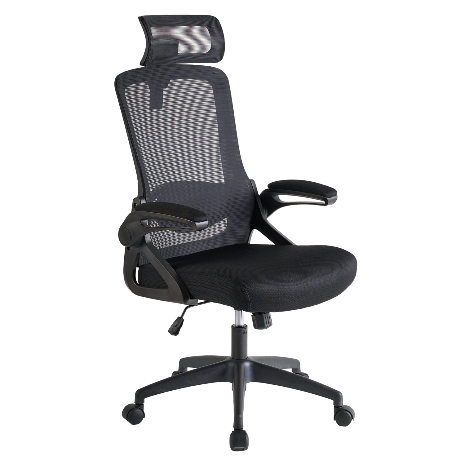 Ergonomic Office Chair with Lumbar Support & Headrest & Flip-up Arms Height  Adjustable Rocking Home Office Desk Swivel High Back Computer Chair Warm