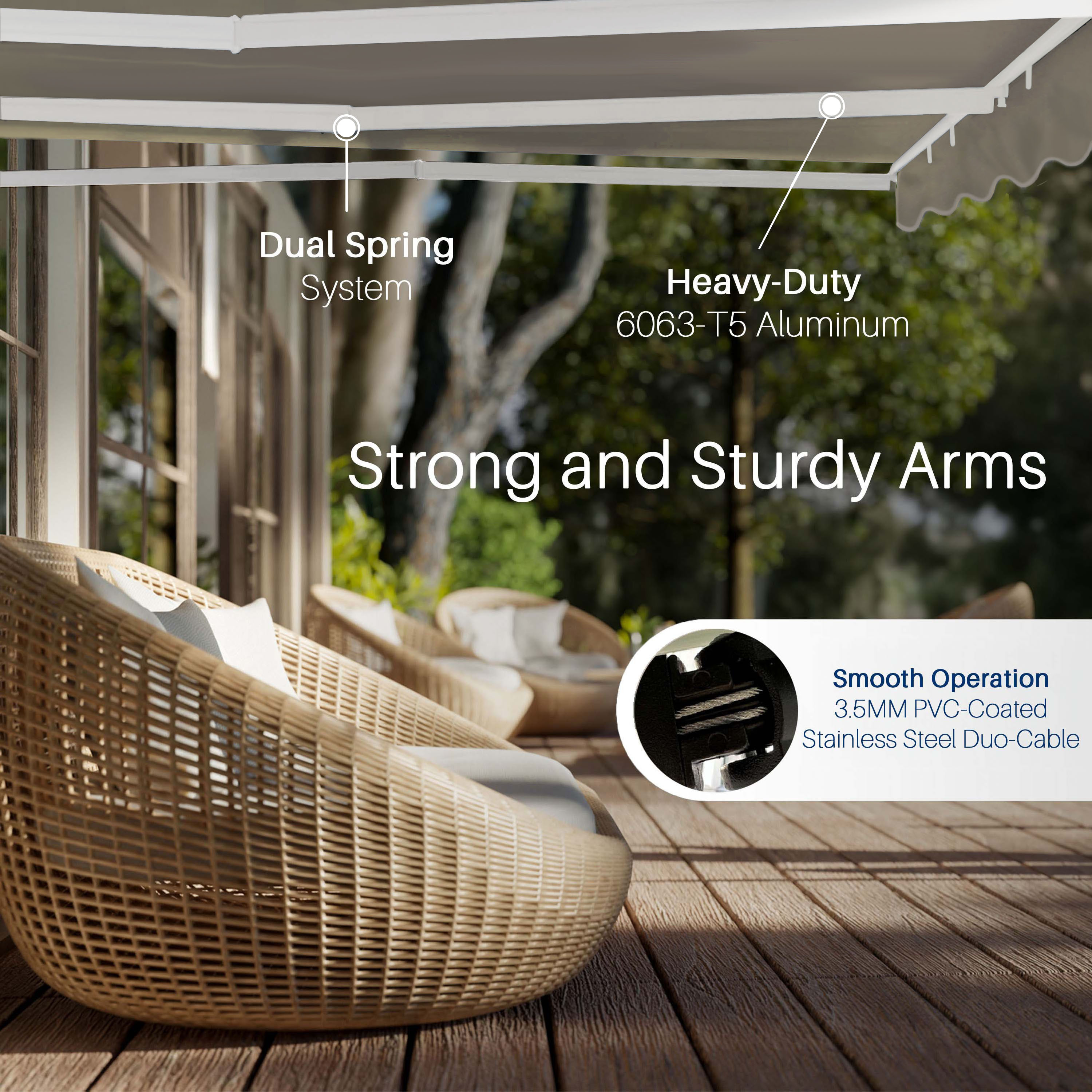 ALEKO AW13X10IVORY29-LO awnings - View #6