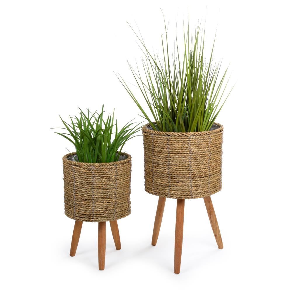 Truu Design 52137DF 9.45-in W Medium Multiple colors/finishes Mixed/Composite Indoor/Outdoor Planter