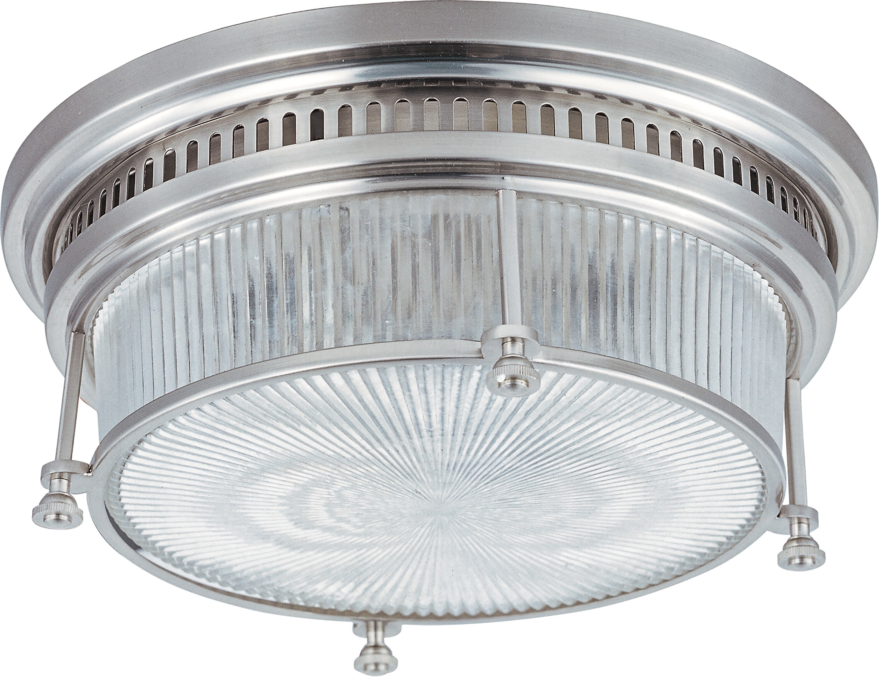 Maxim Lighting 25000CLSN Hi-Bay 2 -Light 13-in Satin Nickel Flush Mount Light