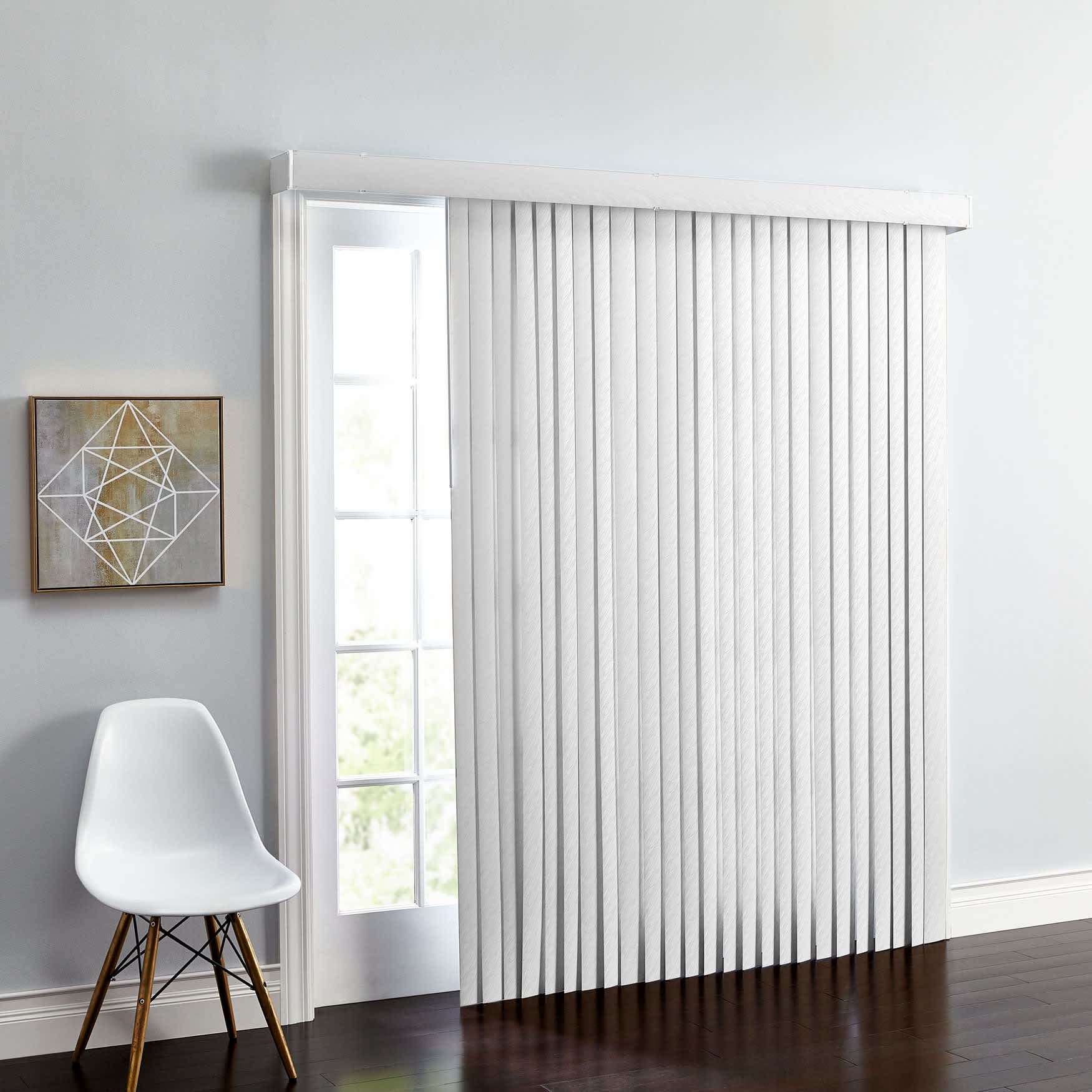 BrylaneHome 196392433608 Embossed Vertical Privacy Slat Blinds