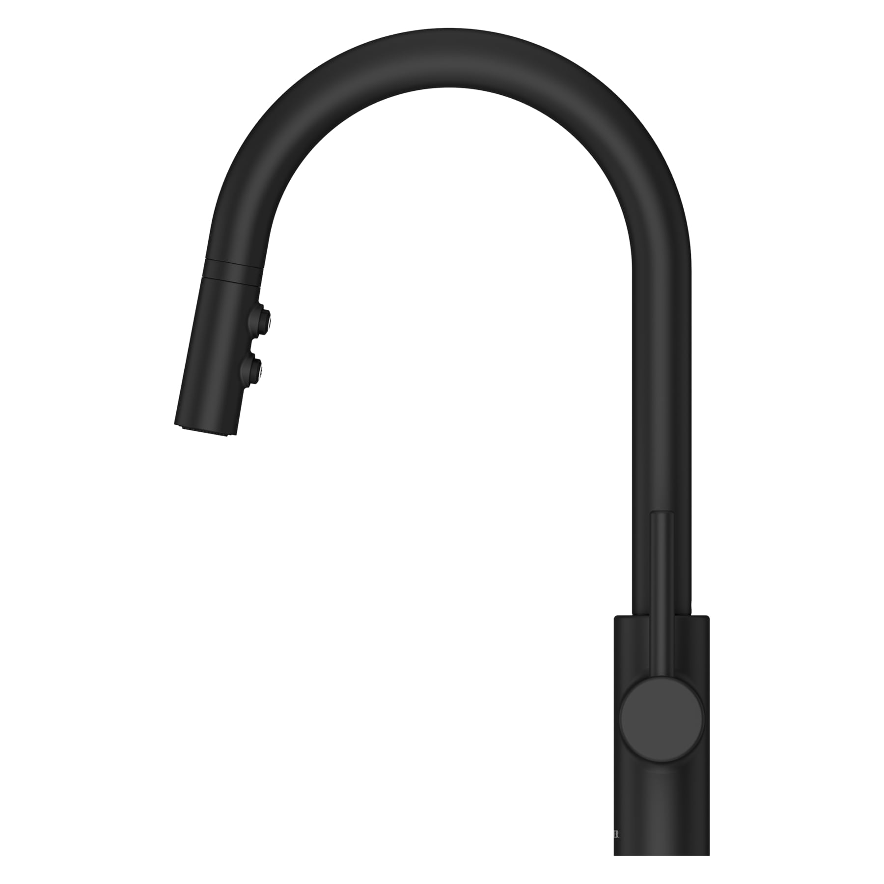 Stellen 16.75" High Arc Pull-Down Kitchen Faucet in Matte Black