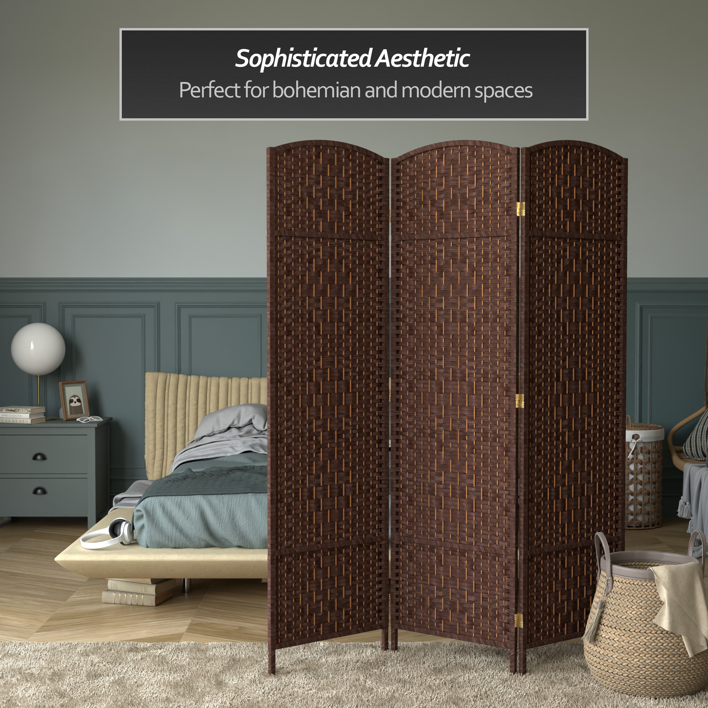 Oriental Furniture FB-OPDMND-3P-DMOC Indoor-Privacy-Screens - View #6