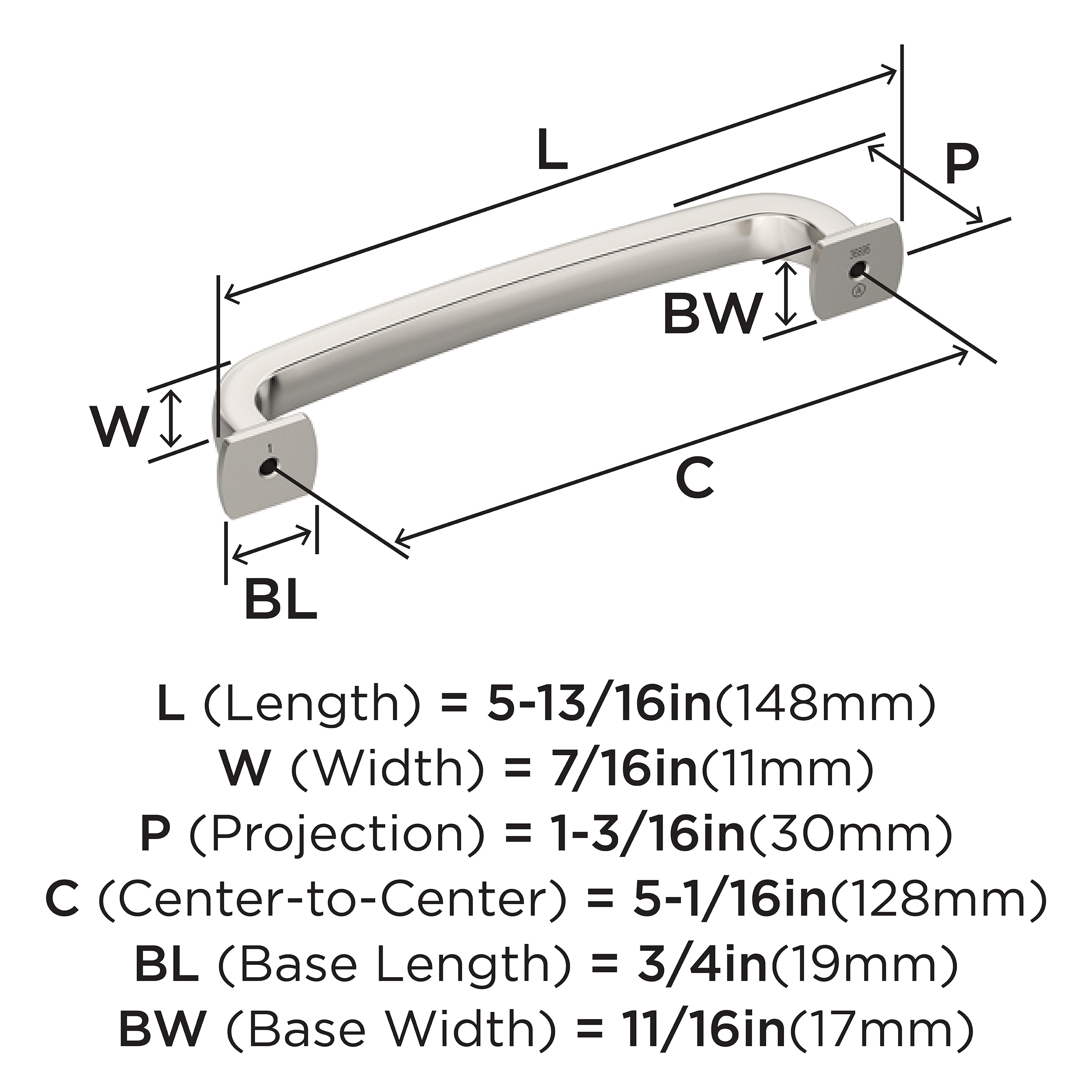 Amerock BP36895PN Cabinet-Pulls - View #4