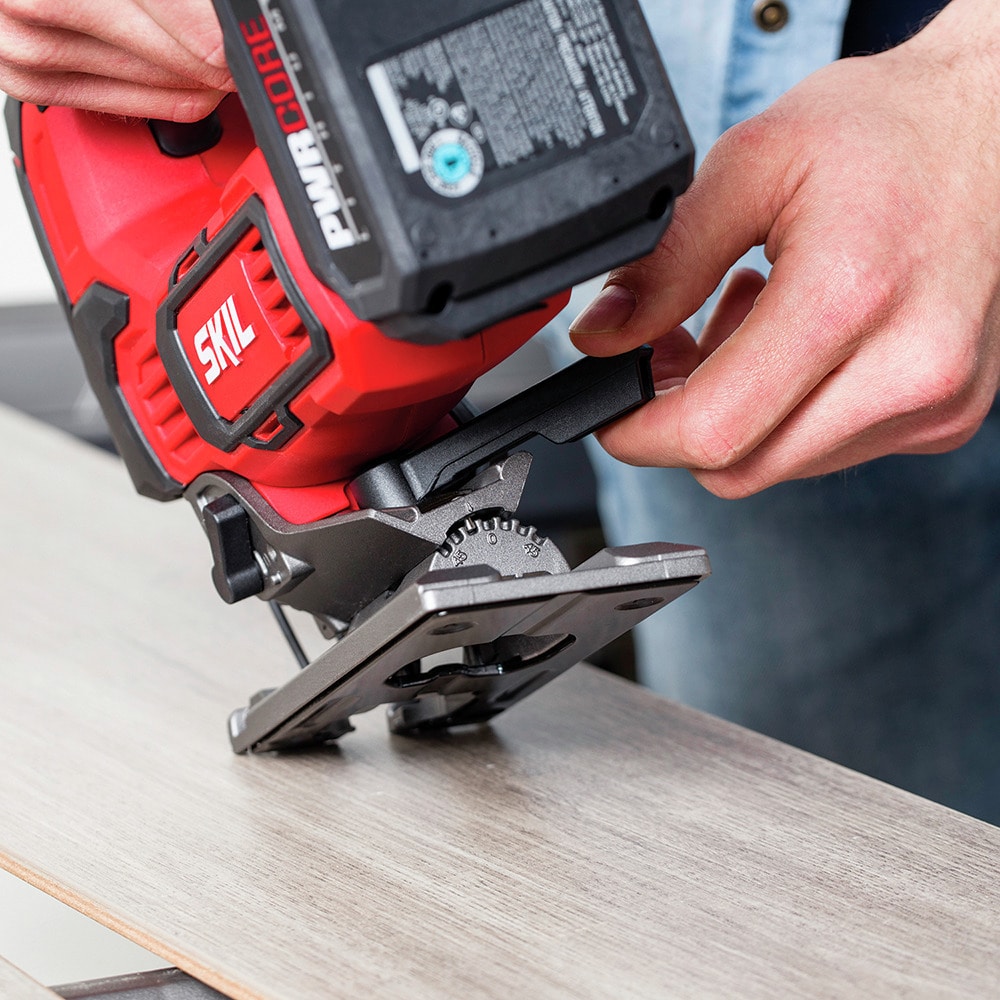 SKIL PWR CORE 20-Volt Brushless Variable Speed Keyless Cordless Jigsaw Charger Included and Battery Included) in the Jigsaws department at 