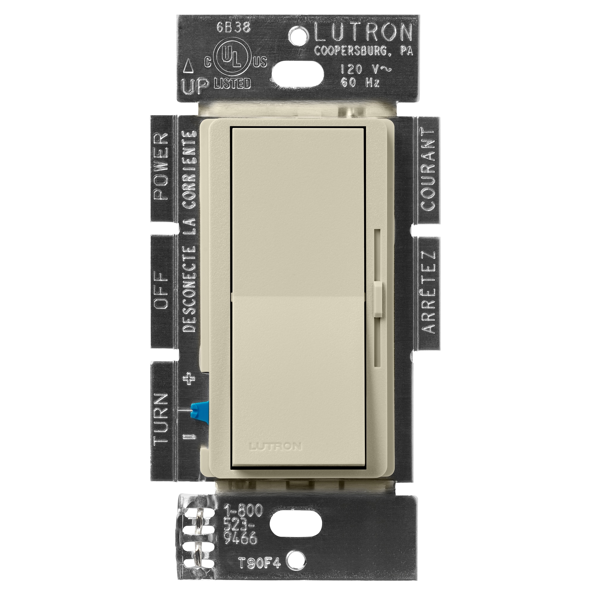 Lutron DVSCLV-600P-CY Diva Single-pole MLV Rocker Light dimmer Clay