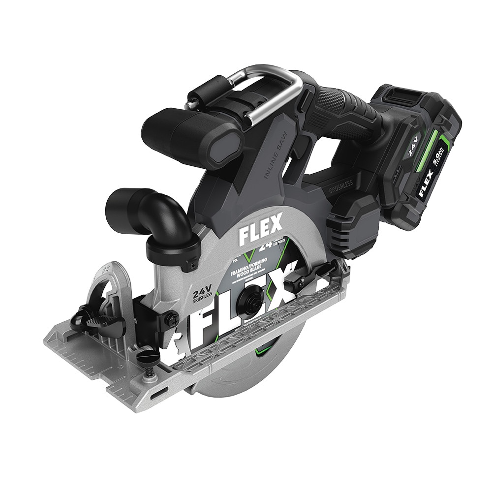 FLEX FX2131A-1C 24-volt 6-1/2-in Brushless Cordless Circular Saw Kit Circular Saw (1-Battery and Charger Included) - 1