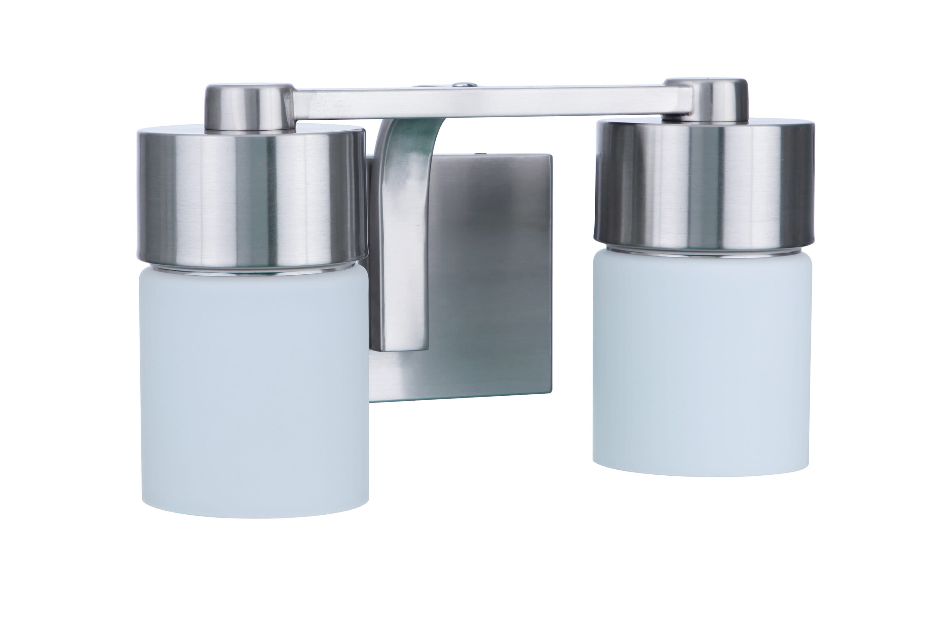 Craftmade 12314BNK2 District 13.5-in 2 -Light Brushed Nickel Transitional Vanity light