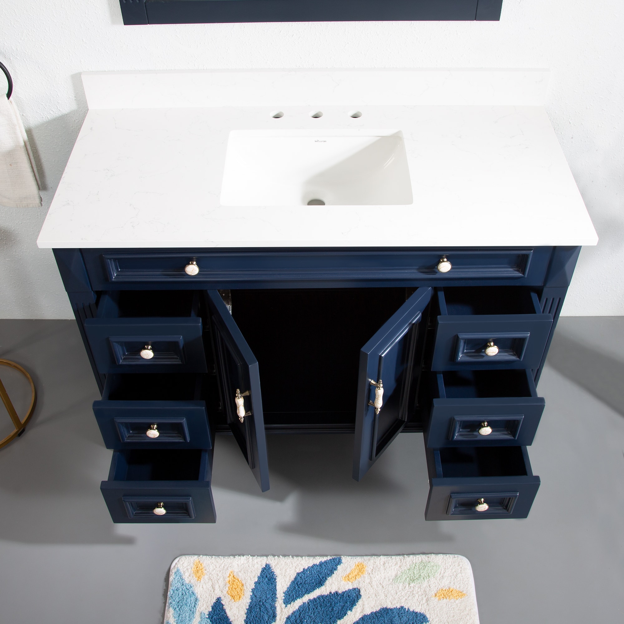 WELLFOR BCB2036WH -LS Bath-Vanity-Combo - View #5