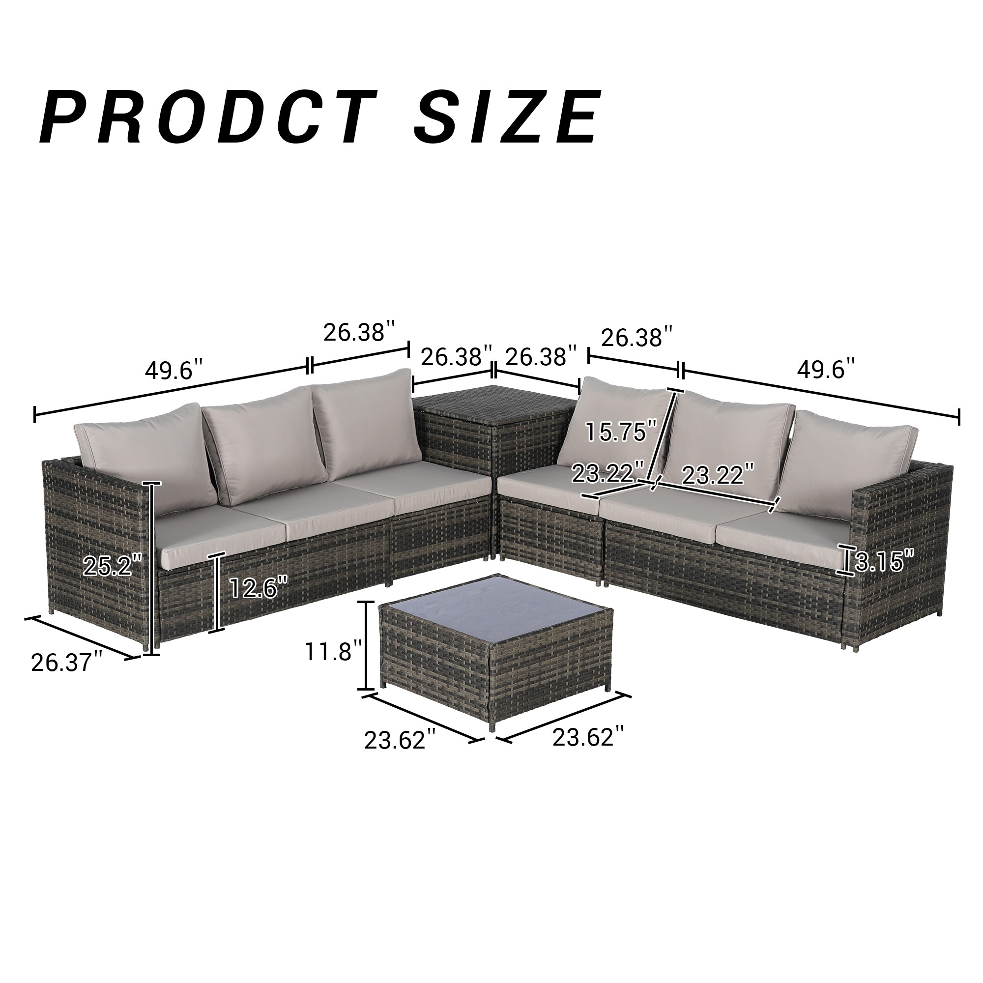 SINOFURN SYB670033BN Patio-Sofas-Daybeds - View #3