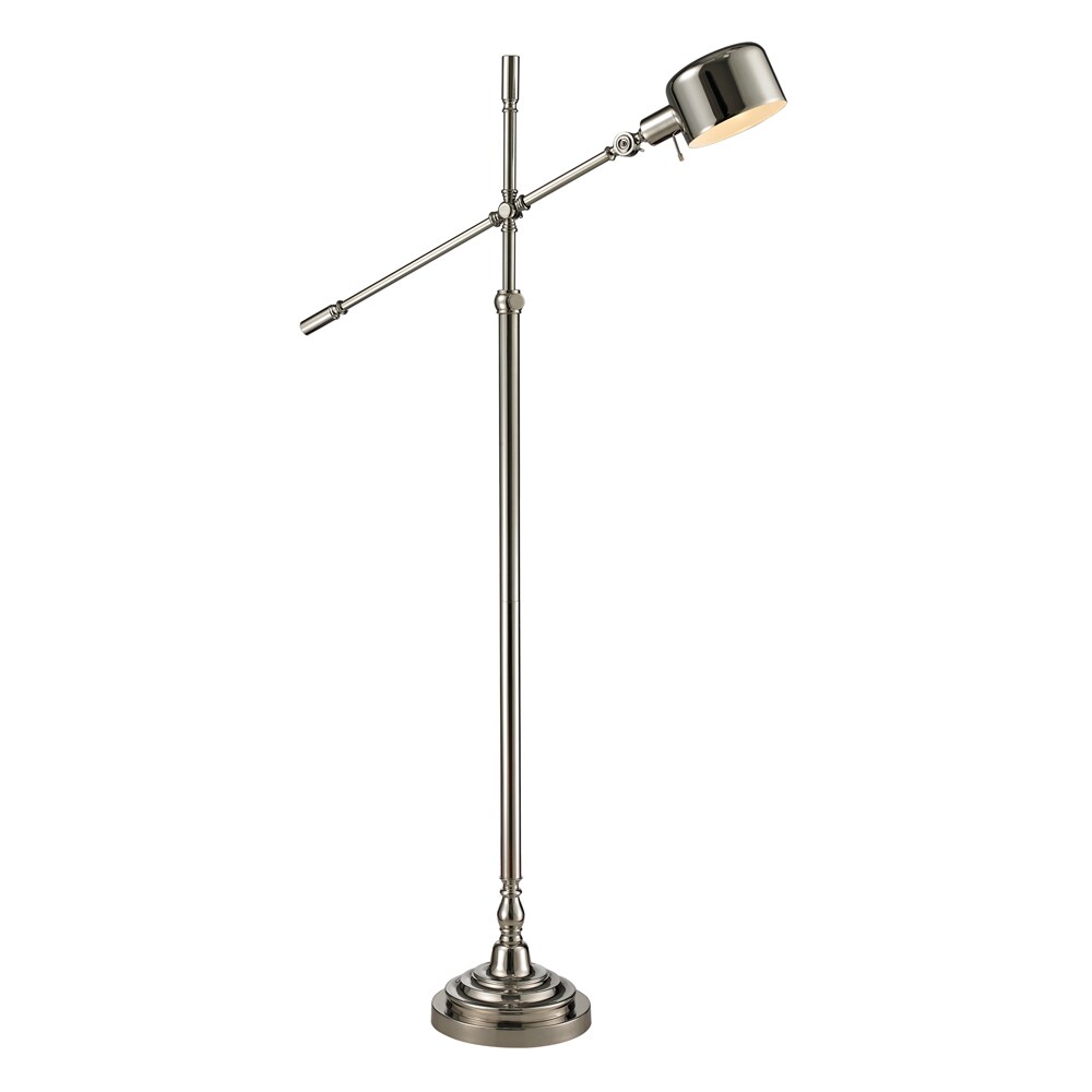 admiral satin nickel pharmacy floor lamp