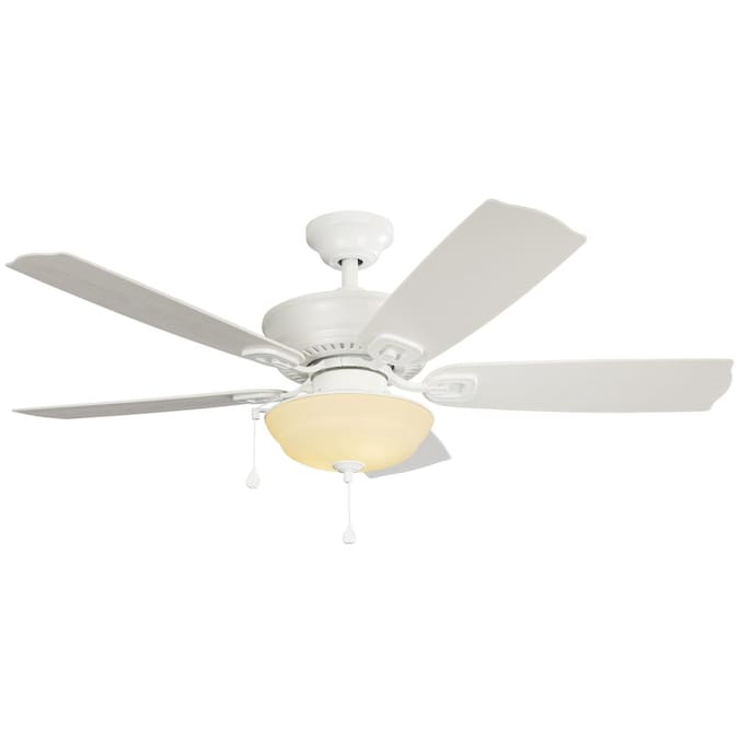 Harbor Breeze Echolake 52 In White Led, White Indoor Outdoor Ceiling Fan With Light