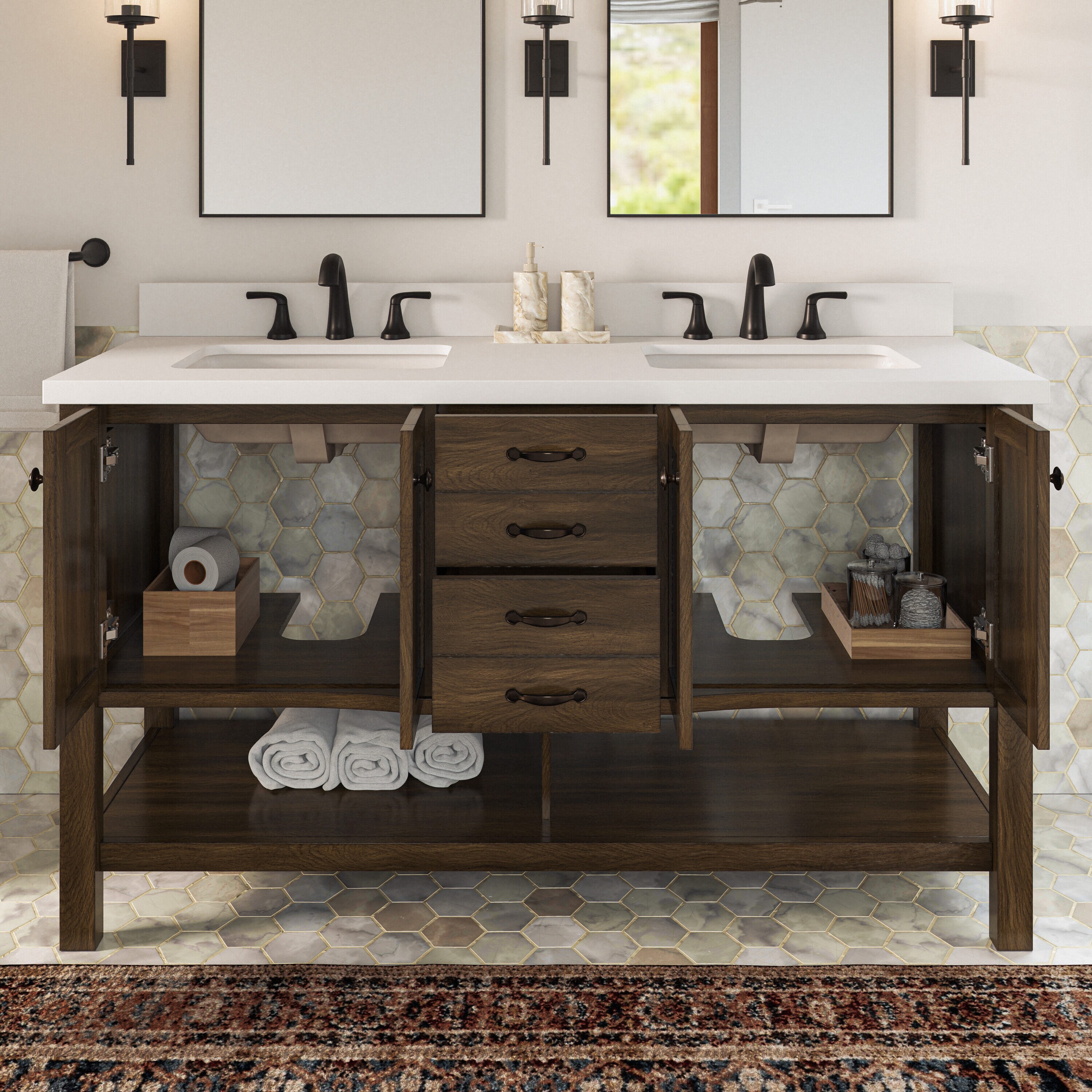 allen + roth WSL60RVE Bath-Vanity-Combo - View #4