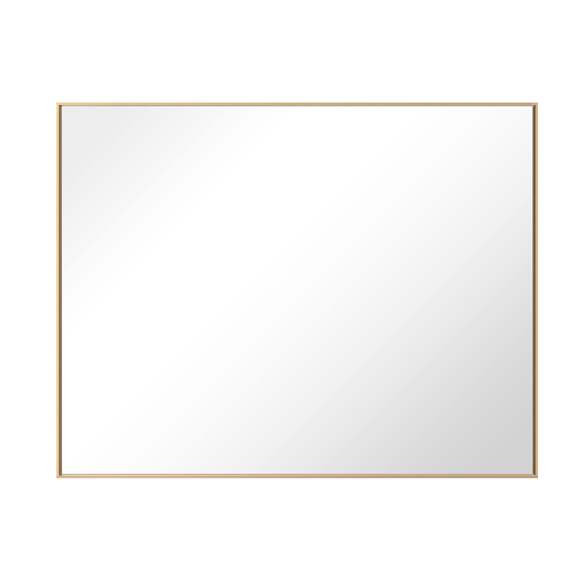 GETLEDEL MR-2532BS 40-Inches x 30-Inches Framed Rectangle Bathroom Vanity Mirror ( Brass )