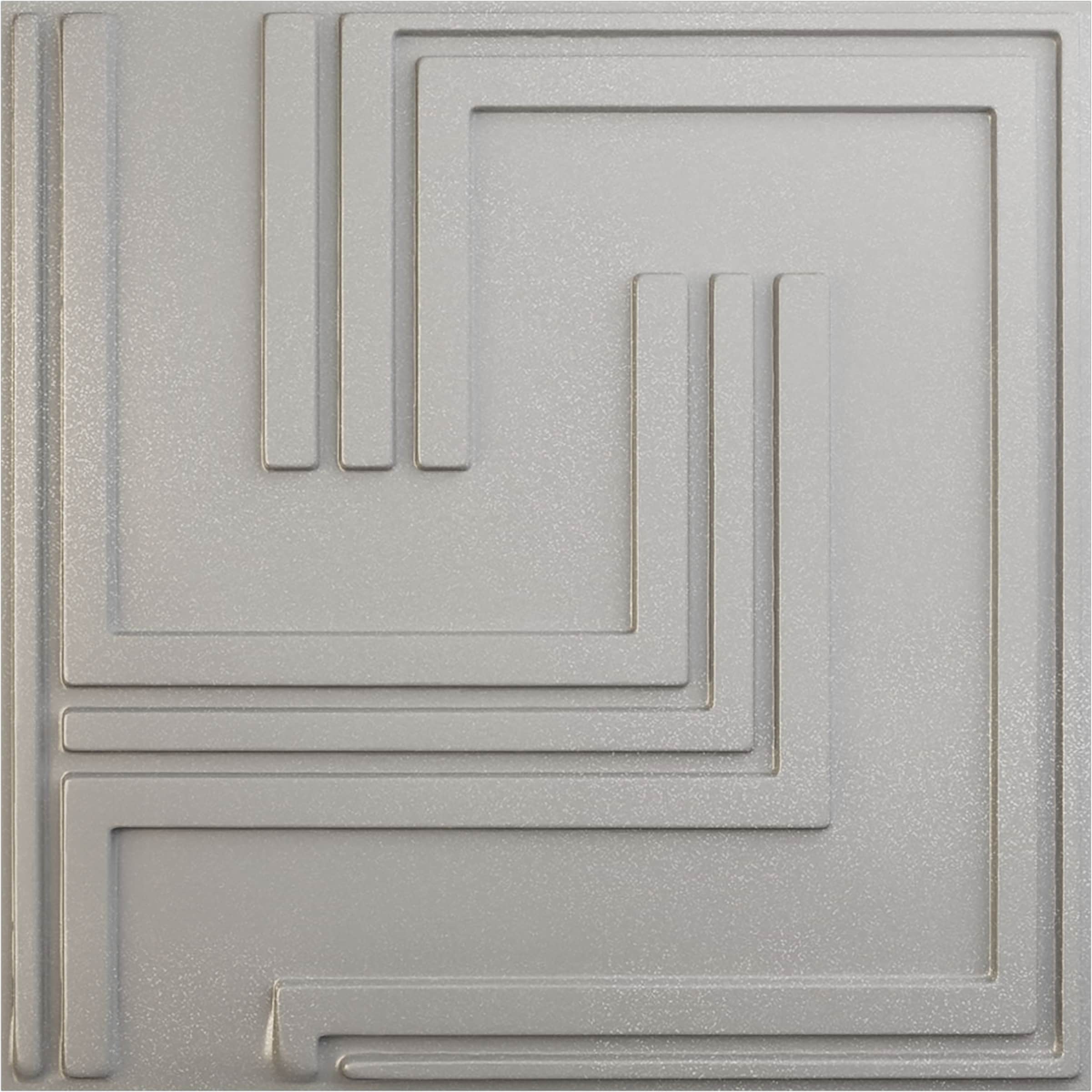 Ekena Millwork WP20X20GMASV 19-5/8-in x 19-5/8-in Embossed Paintable/Stainable Silver PVC Wall Panel (