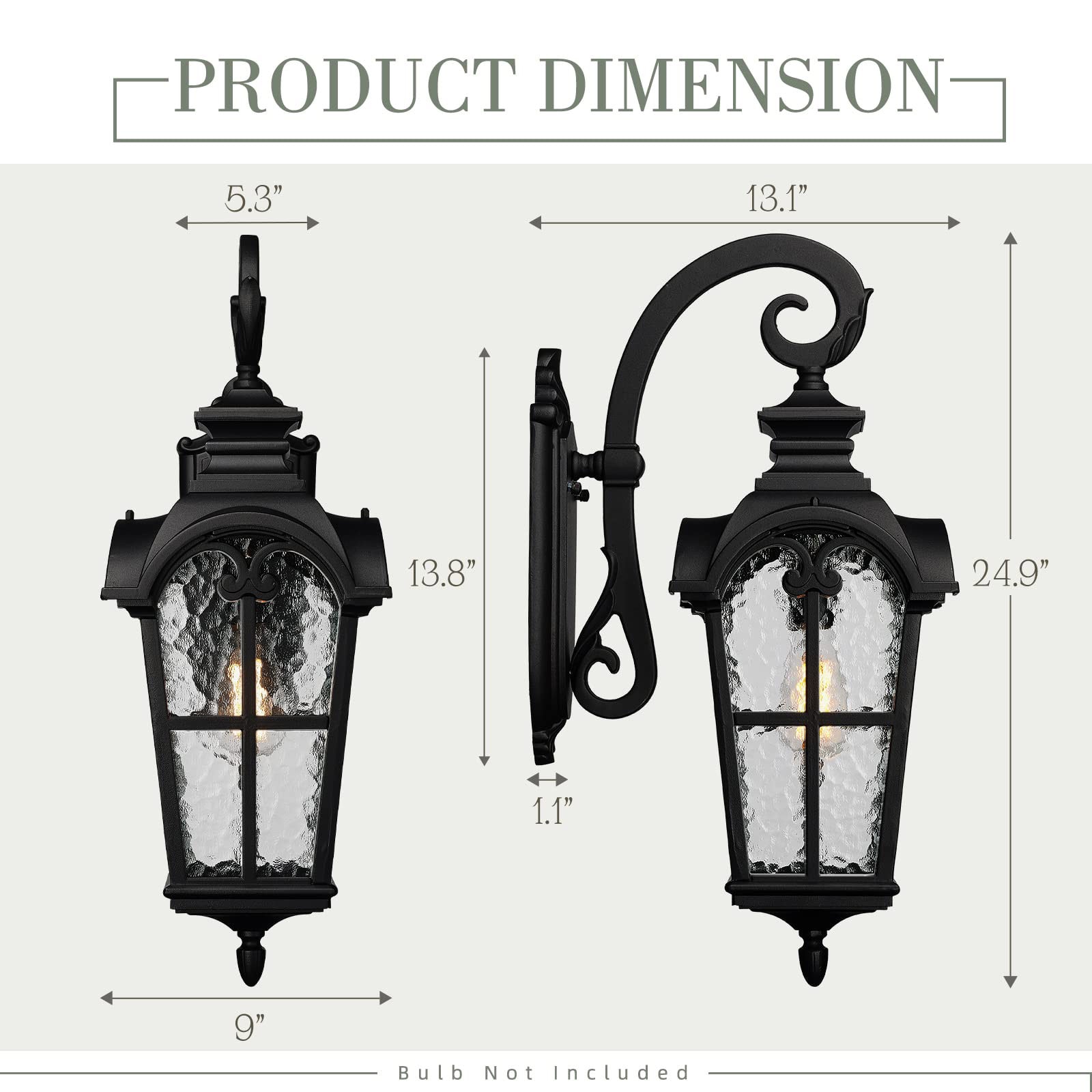 LTMATE LSWE215BM BK Outdoor-Wall-Lighting - View #2