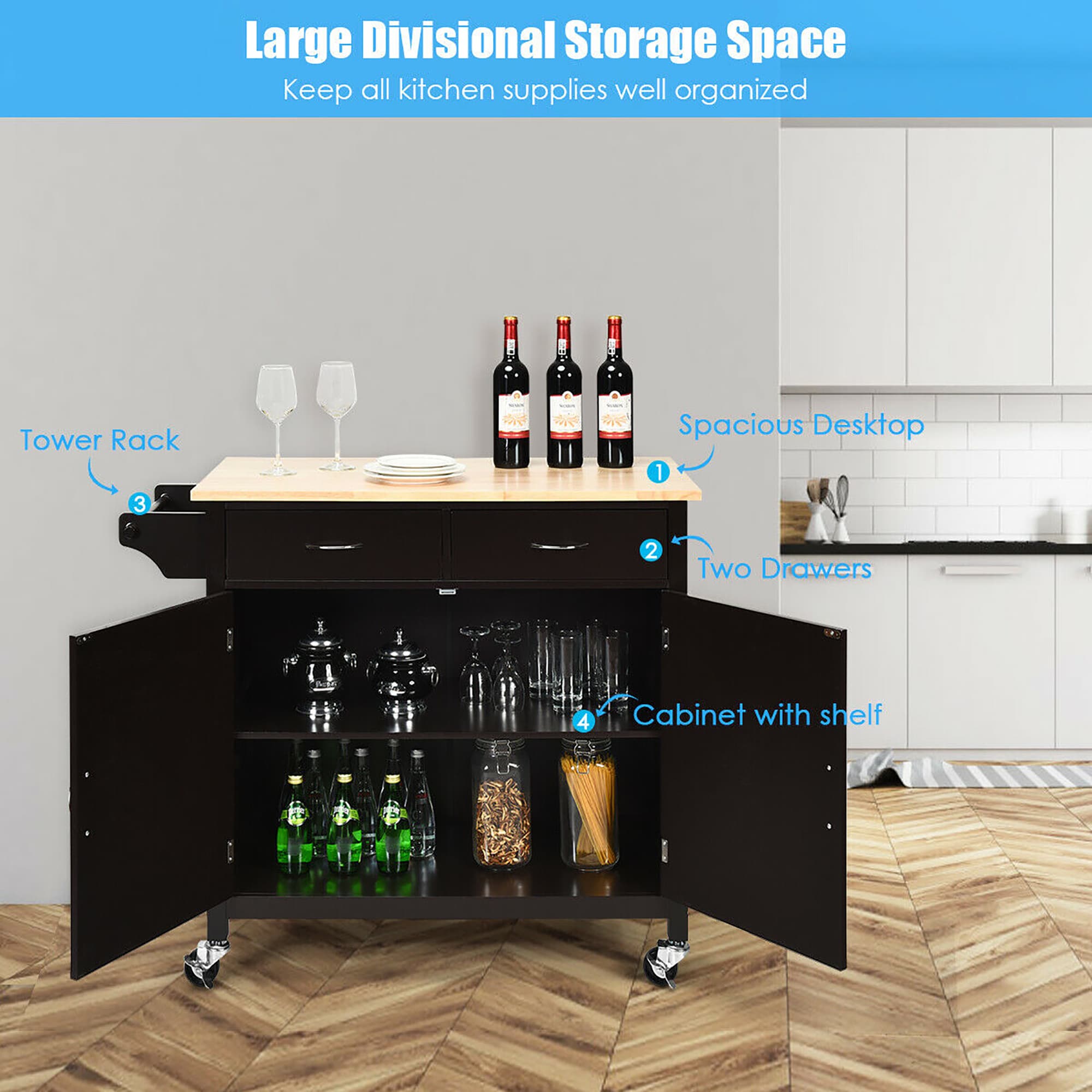 Costway CSHY006572 Kitchen-Furniture - View #8