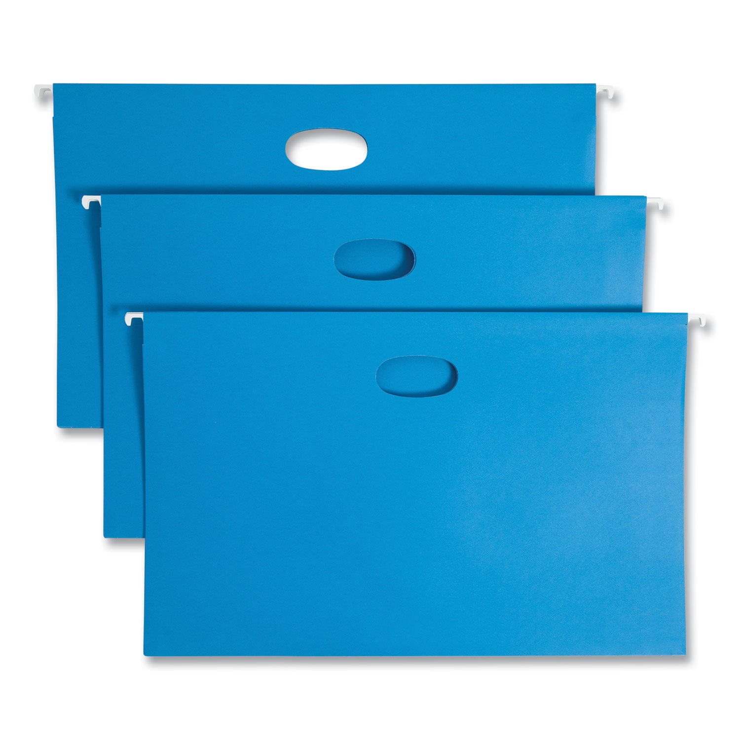 Smead Hanging Pockets with Full Height Gusset 1 Section 3 Capacity Legal Size 1 5 Cut Tabs Sky Blue 25 Box #ESNSMD64370