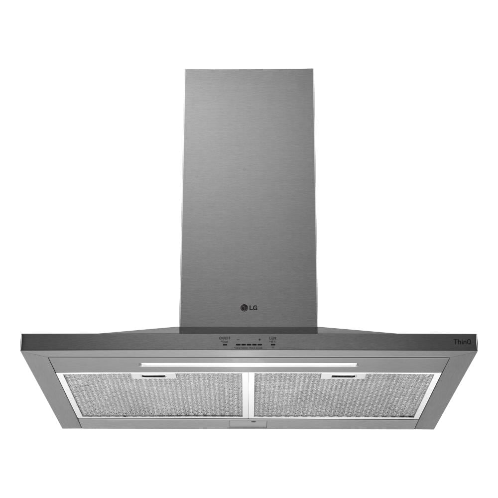 LG 30-in 600-CFM Ducted Stainless Steel Wall-Mounted Range Hood with ...