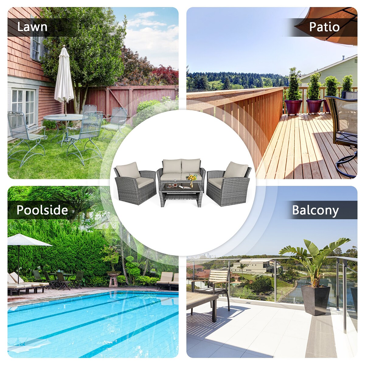 WELLFOR OUG67841ABN+ Patio-Conversation-Sets - View #7