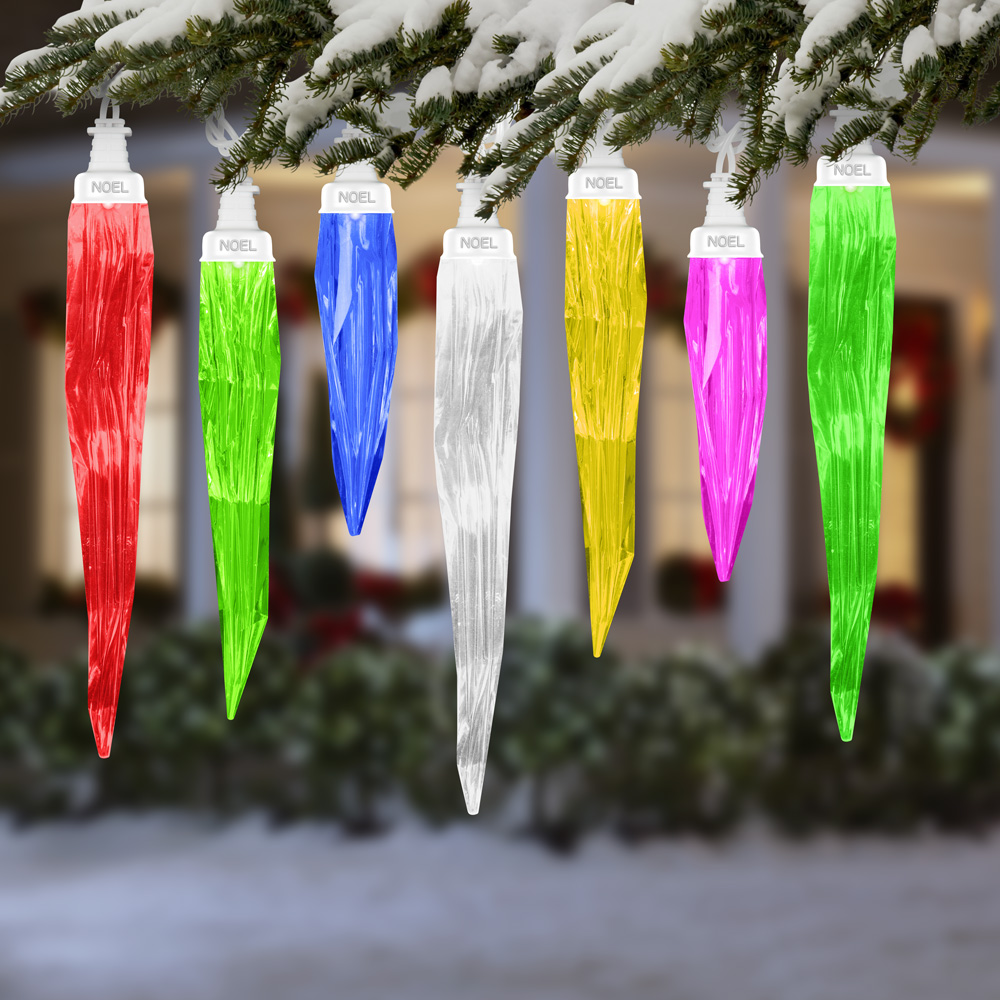 Multi Color Icicle Led Christmas Lights 