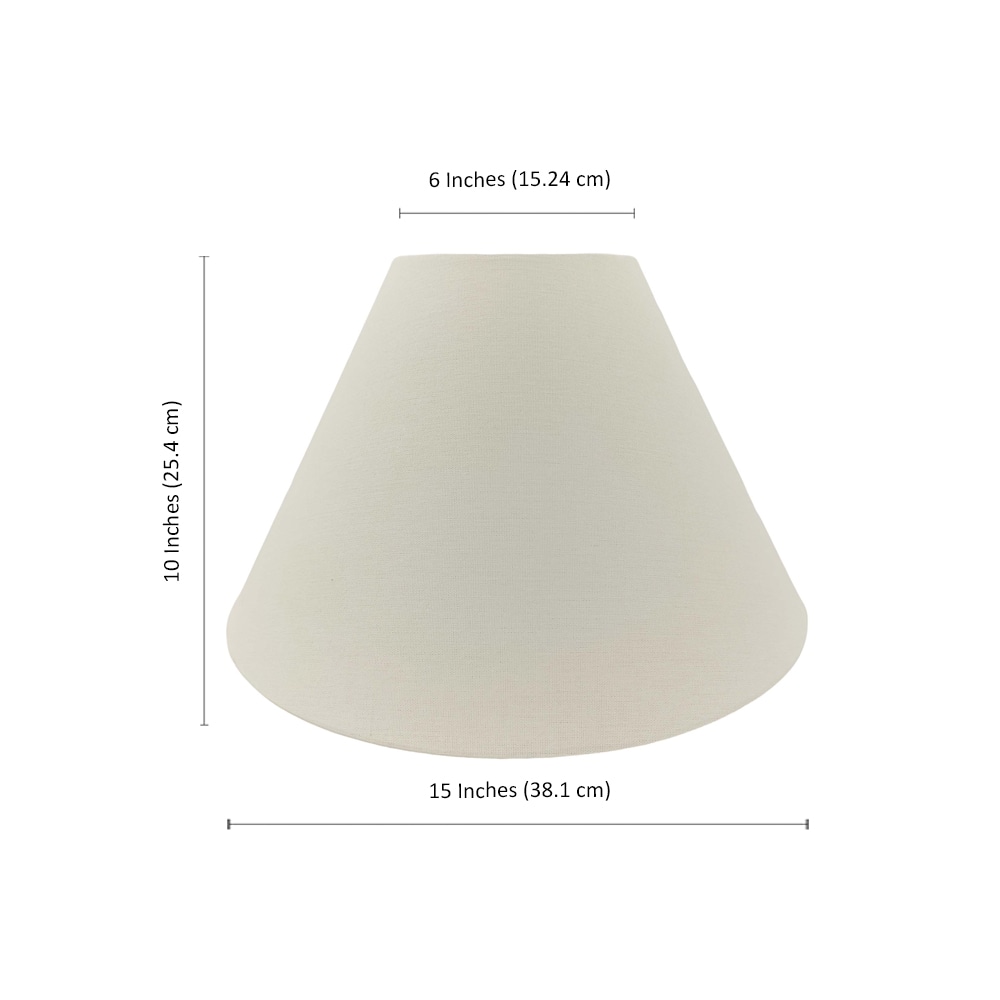 allen + roth 10-in x 15-in White Linen Empire Lamp Shade in the Lamp ...