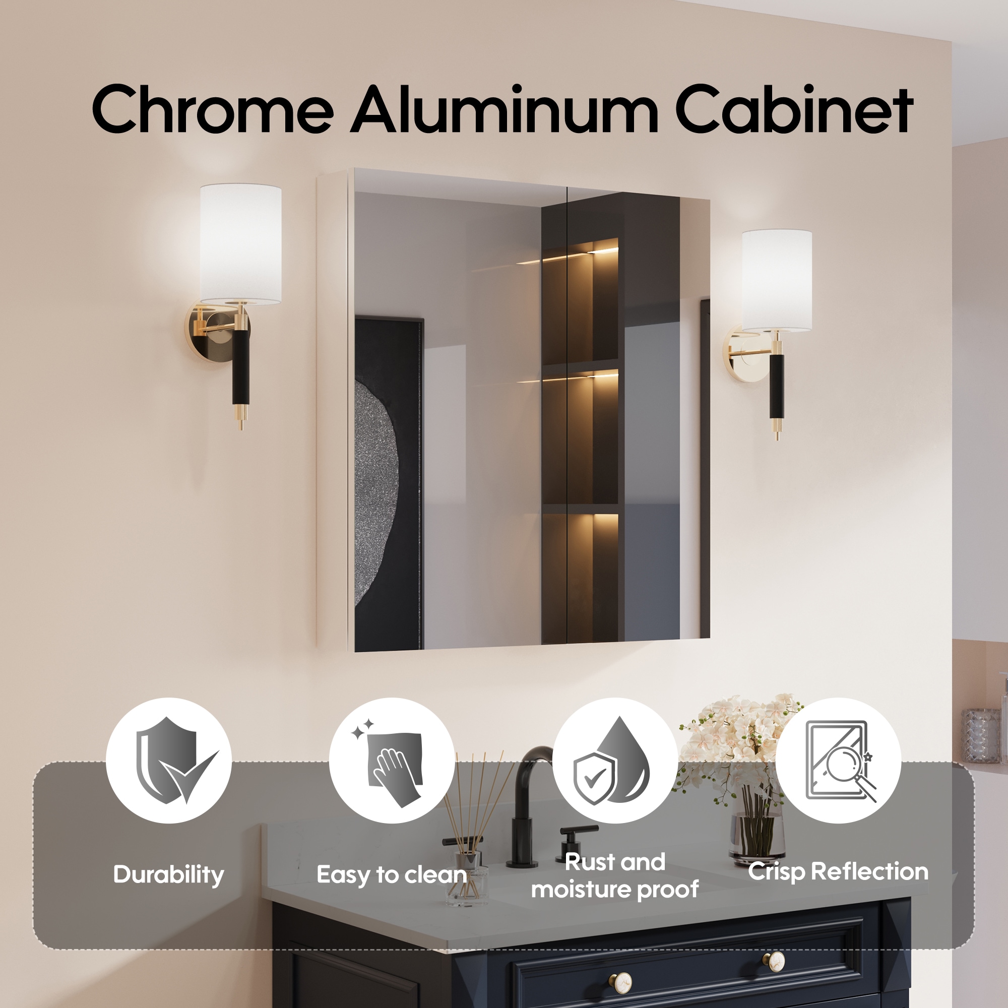 Forclover WBSG-127892 Bathroom-Medicine-Cabinets - View #5
