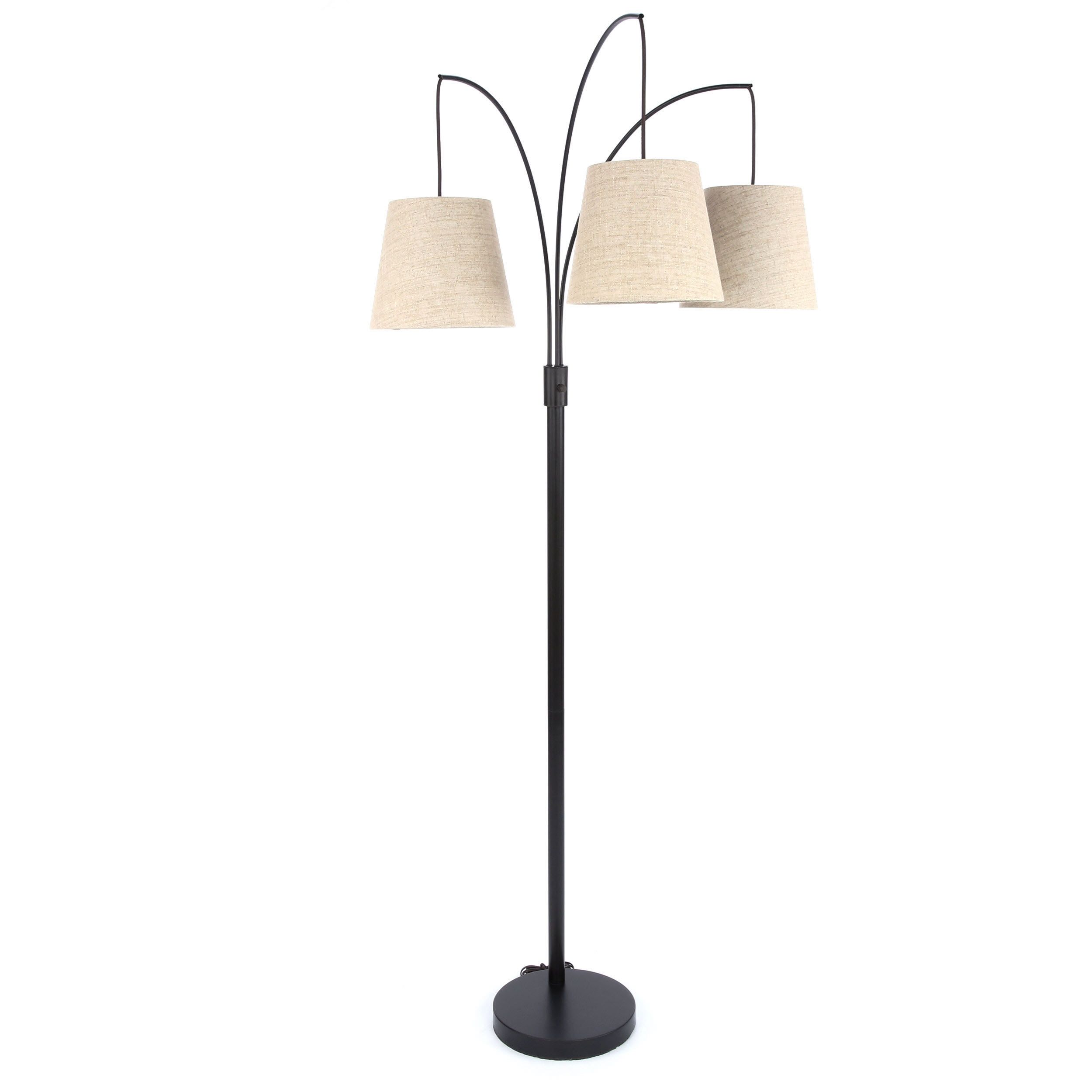 allen roth 3 light arc floor lamp